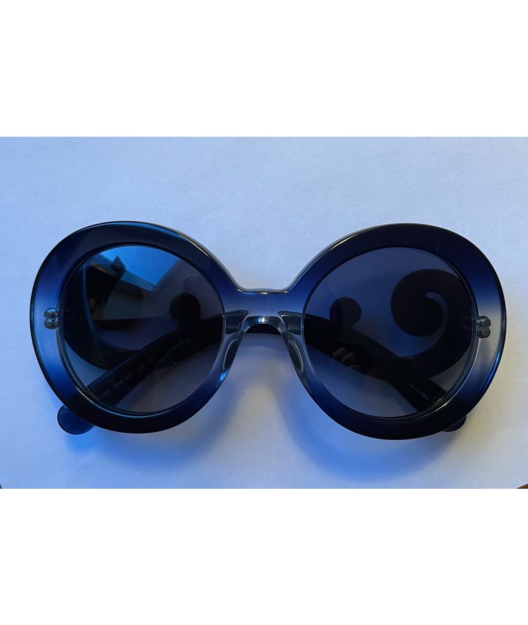 PRADA Синие пластиковые солнцезащитные очки, фото 7