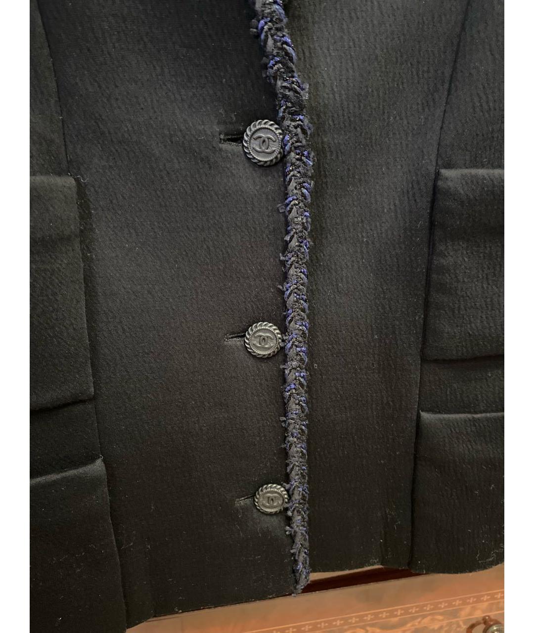 CHANEL PRE-OWNED Темно-синий жакет/пиджак, фото 4