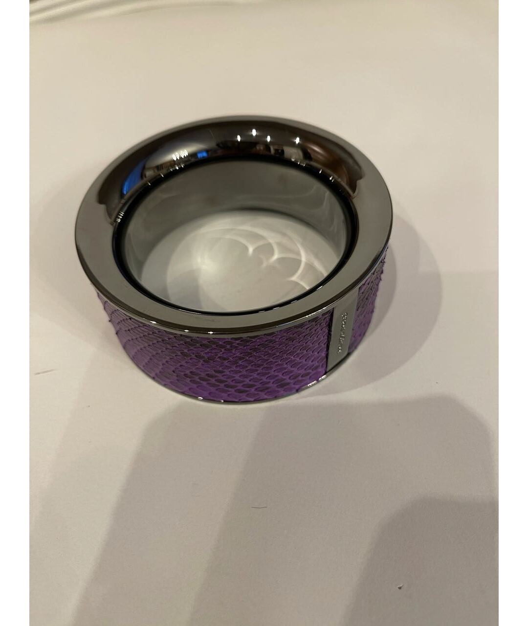 SERGIO ROSSI Фиолетовый браслет из экзотической кожи, фото 5
