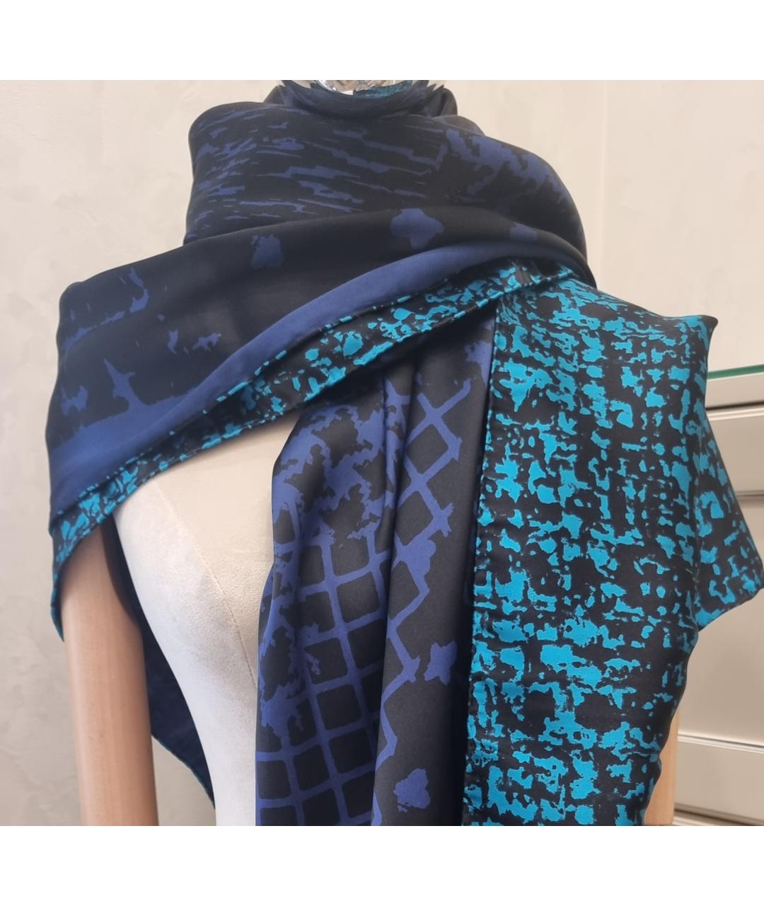 CHRISTIAN DIOR PRE-OWNED Синий шелковый платок, фото 2