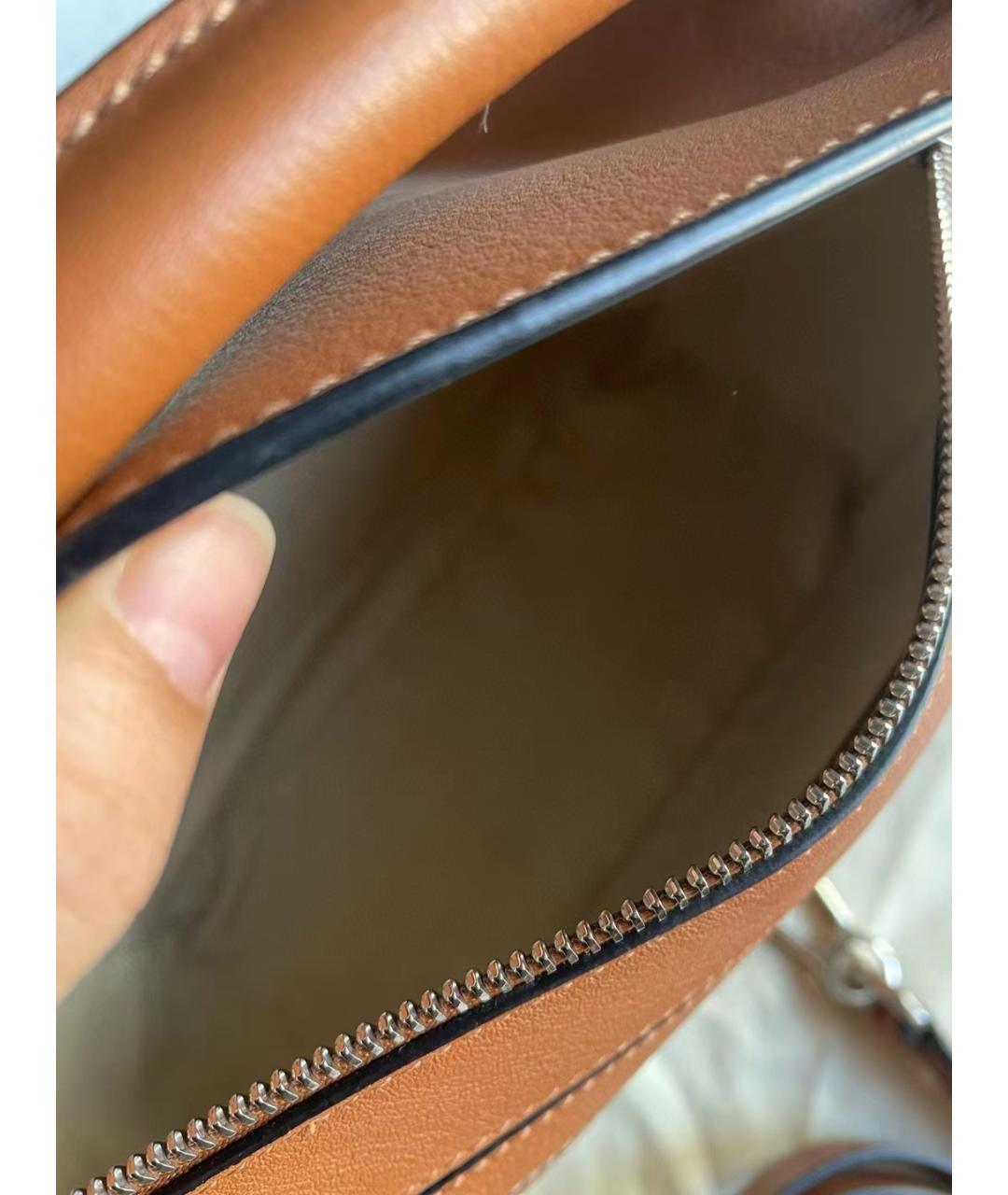 LOEWE Коричневая кожаная сумка через плечо, фото 2