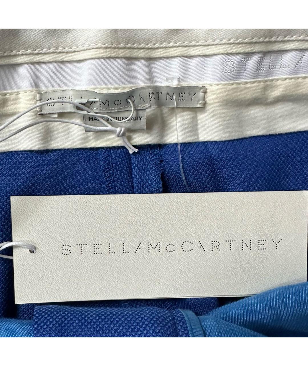 STELLA MCCARTNEY Синие шерстяные брюки узкие, фото 6