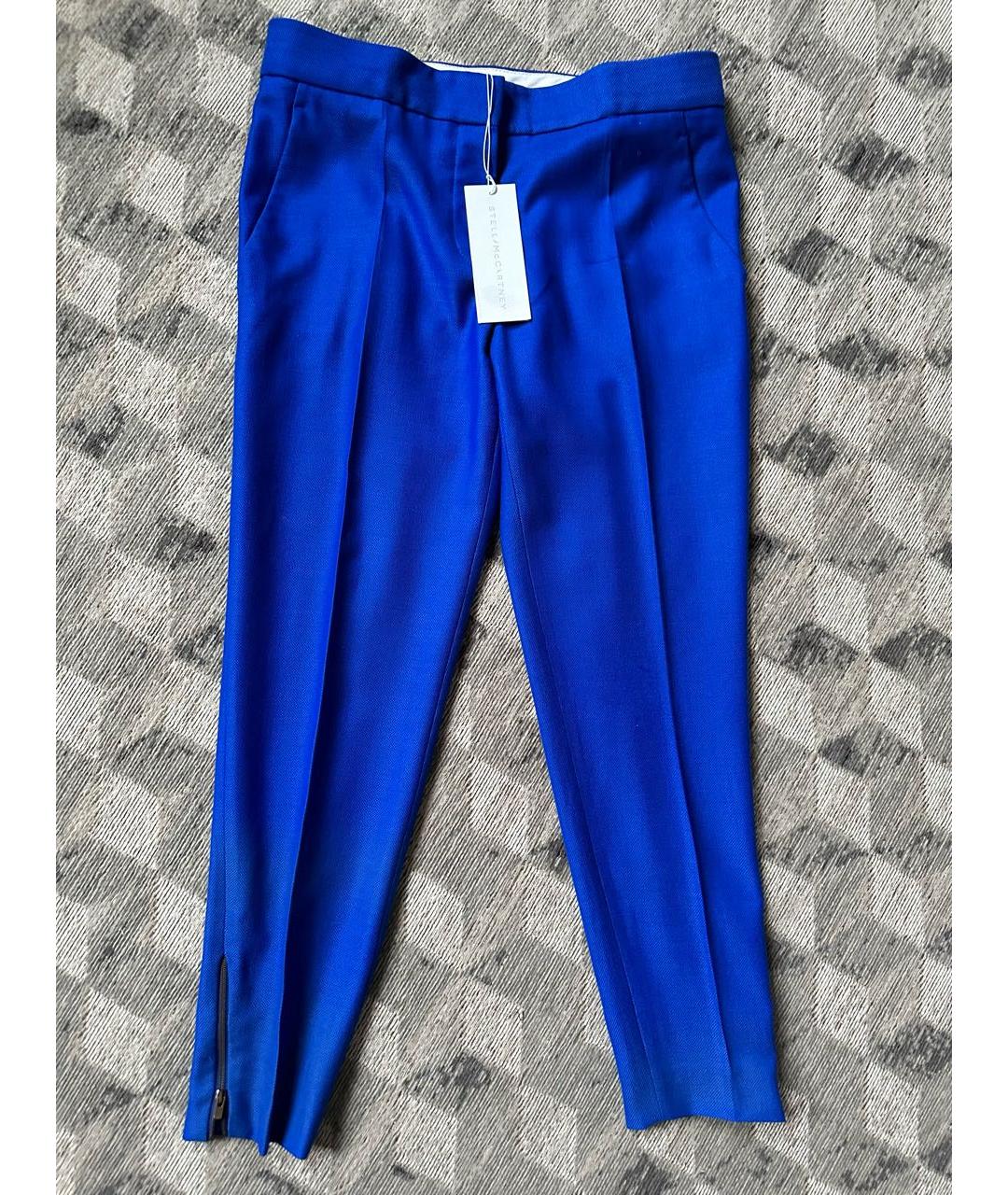 STELLA MCCARTNEY Синие шерстяные брюки узкие, фото 9