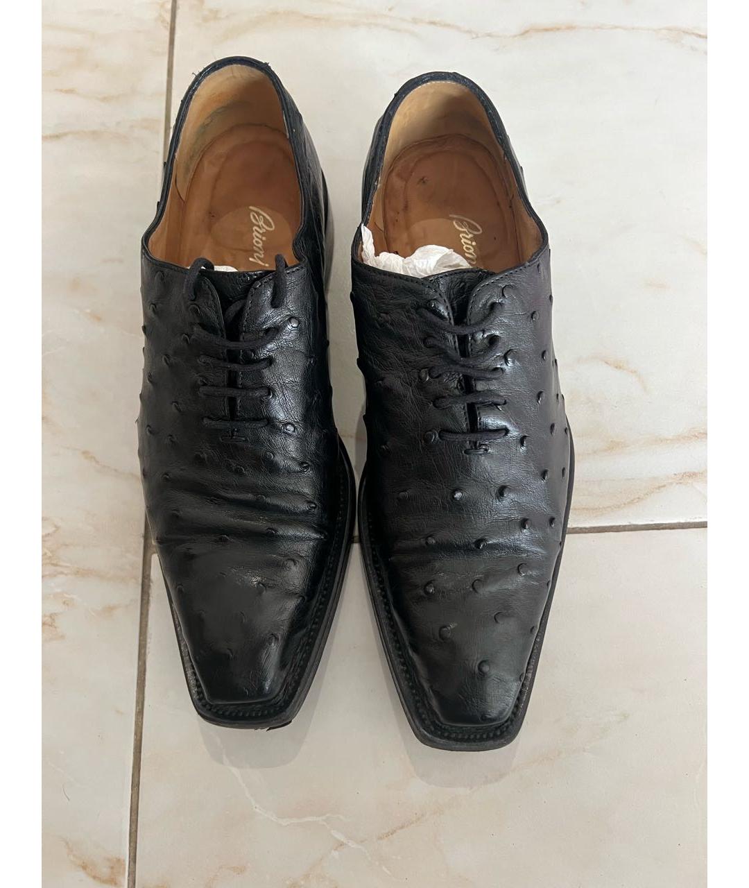 BRIONI Черные туфли из экзотической кожи, фото 2