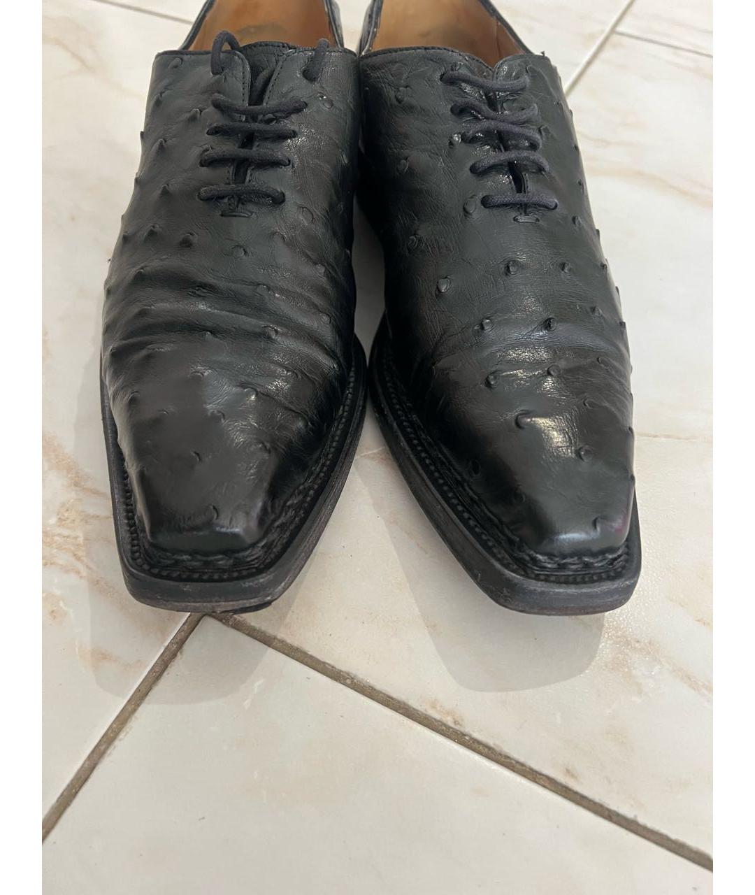 BRIONI Черные туфли из экзотической кожи, фото 6