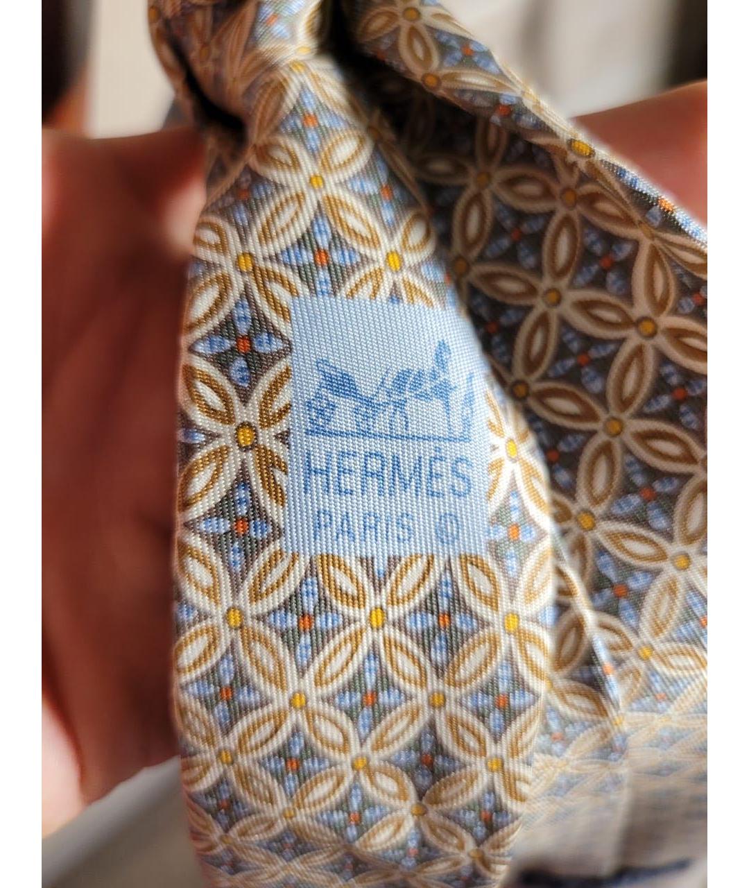 HERMES Мульти шелковый галстук, фото 3