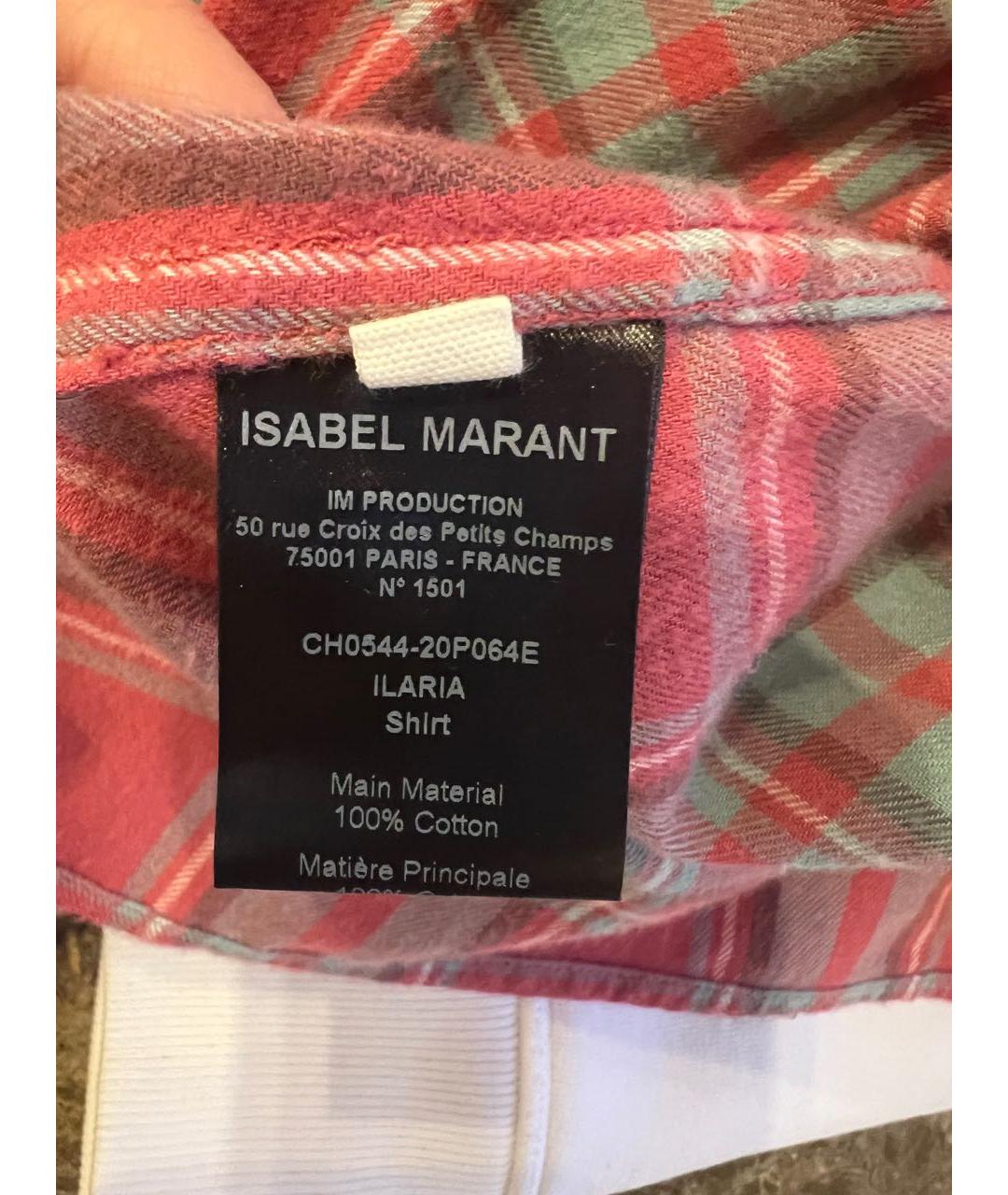 ISABEL MARANT ETOILE Красная хлопковая рубашка, фото 3