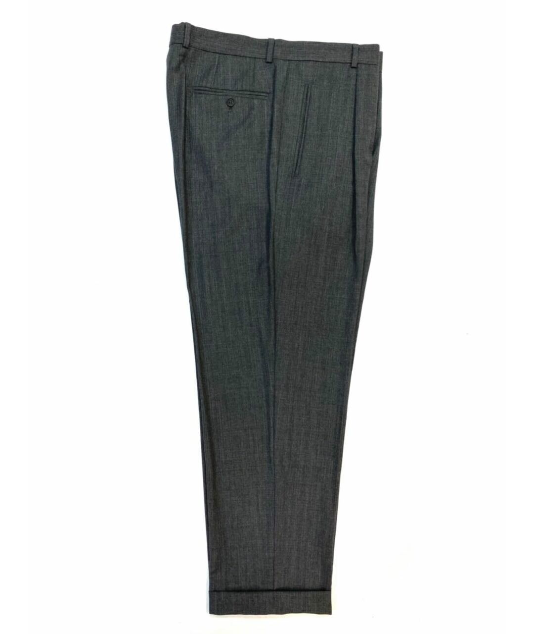 YVES SAINT LAURENT VINTAGE Антрацитовые шерстяные классические брюки, фото 8