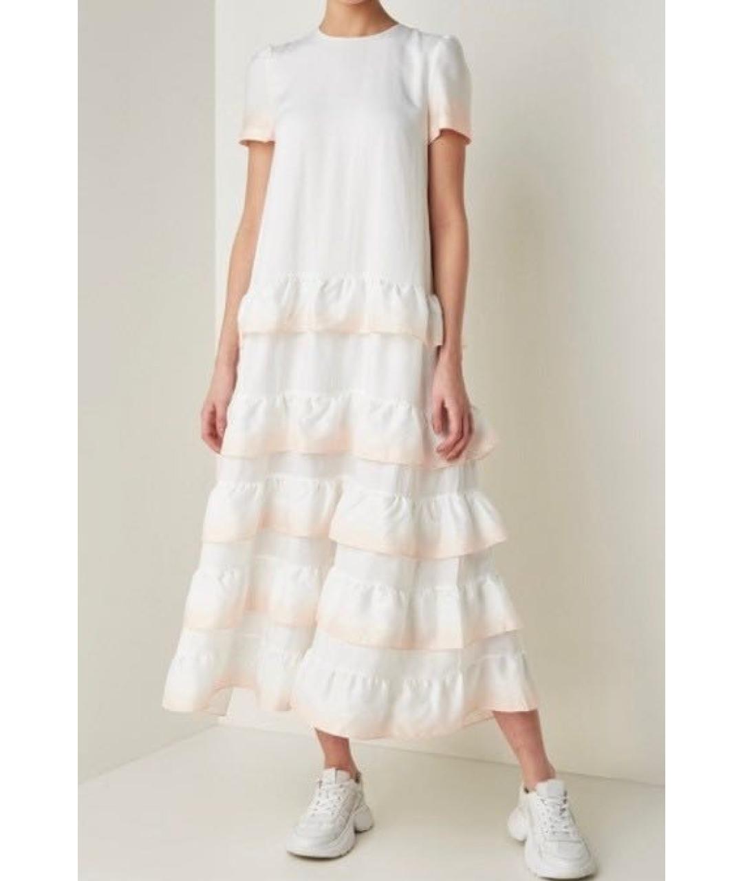 MAJE Белое полиэстеровое платье, фото 8