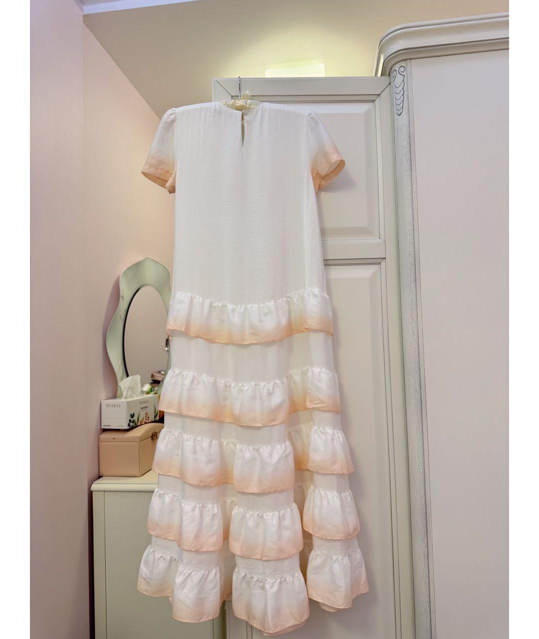 MAJE Белое полиэстеровое платье, фото 2