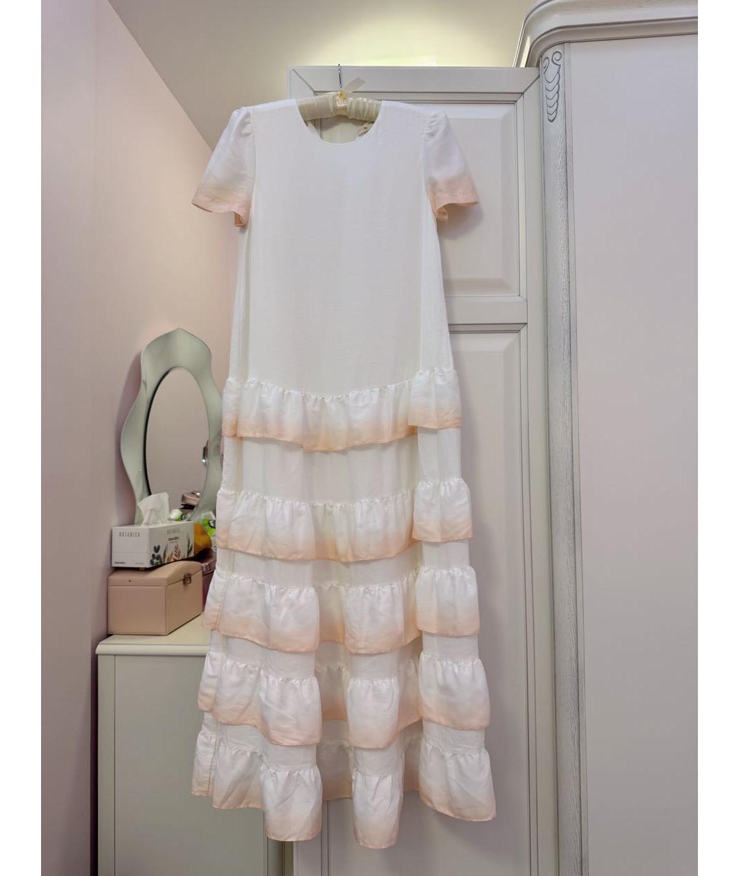 MAJE Белое полиэстеровое платье, фото 9