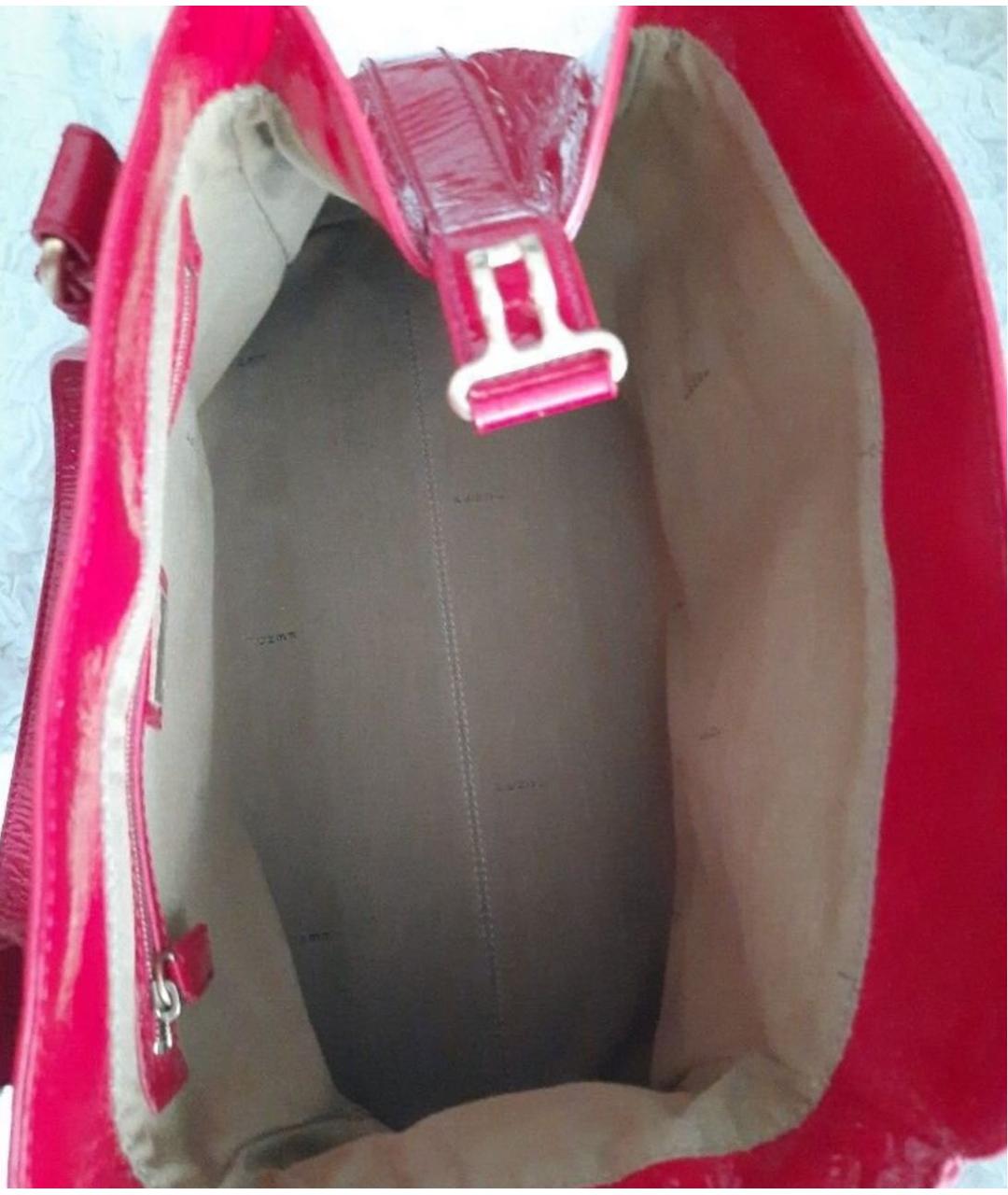 FENDI Красная сумка тоут из лакированной кожи, фото 7