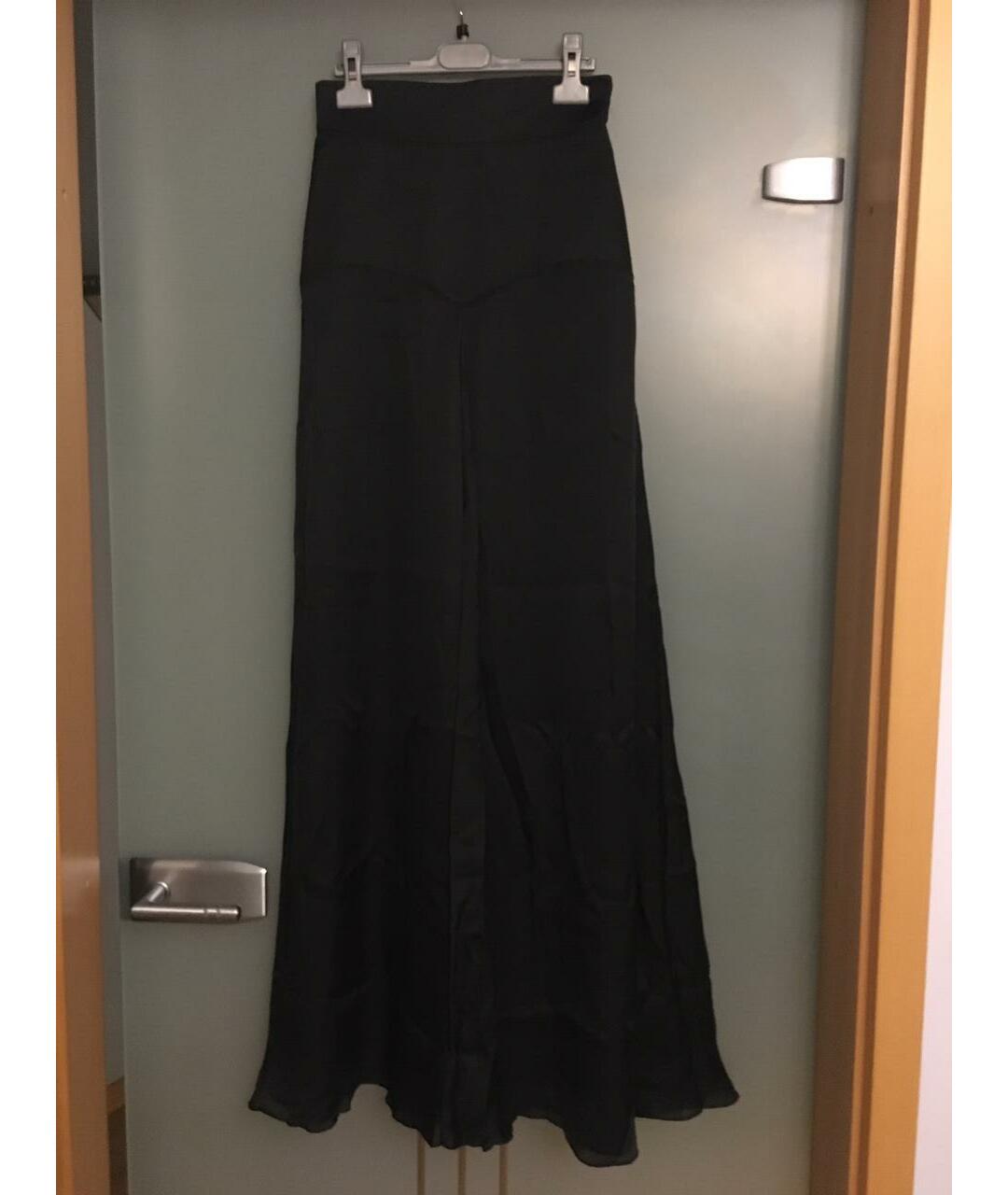 TEMPERLEY LONDON Черная шелковая юбка макси, фото 2