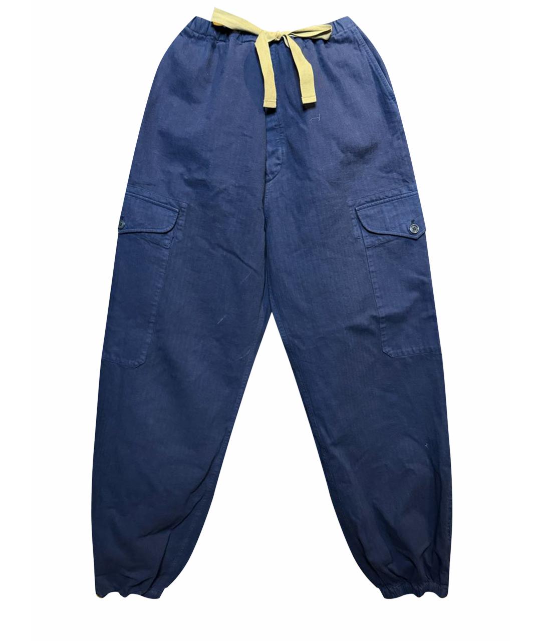 GUCCI Темно-синие хлопковые повседневные брюки, фото 1