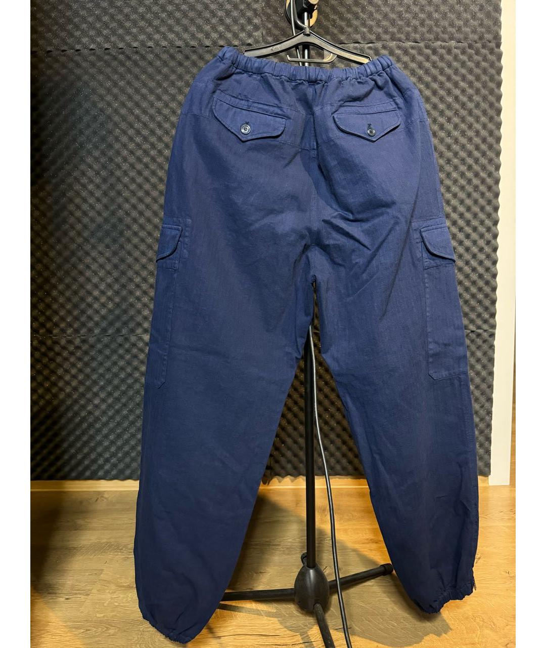 GUCCI Темно-синие хлопковые повседневные брюки, фото 2