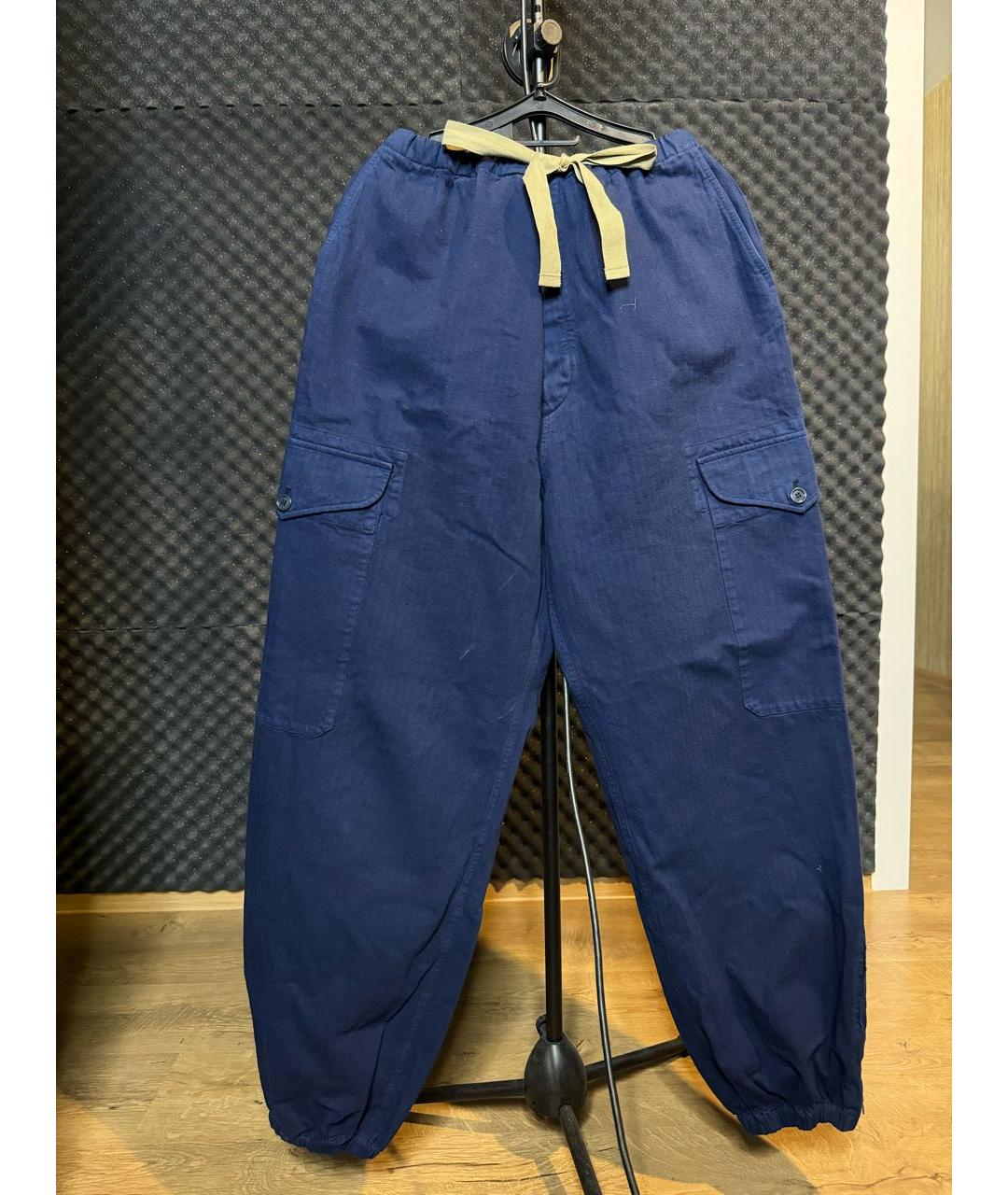 GUCCI Темно-синие хлопковые повседневные брюки, фото 7