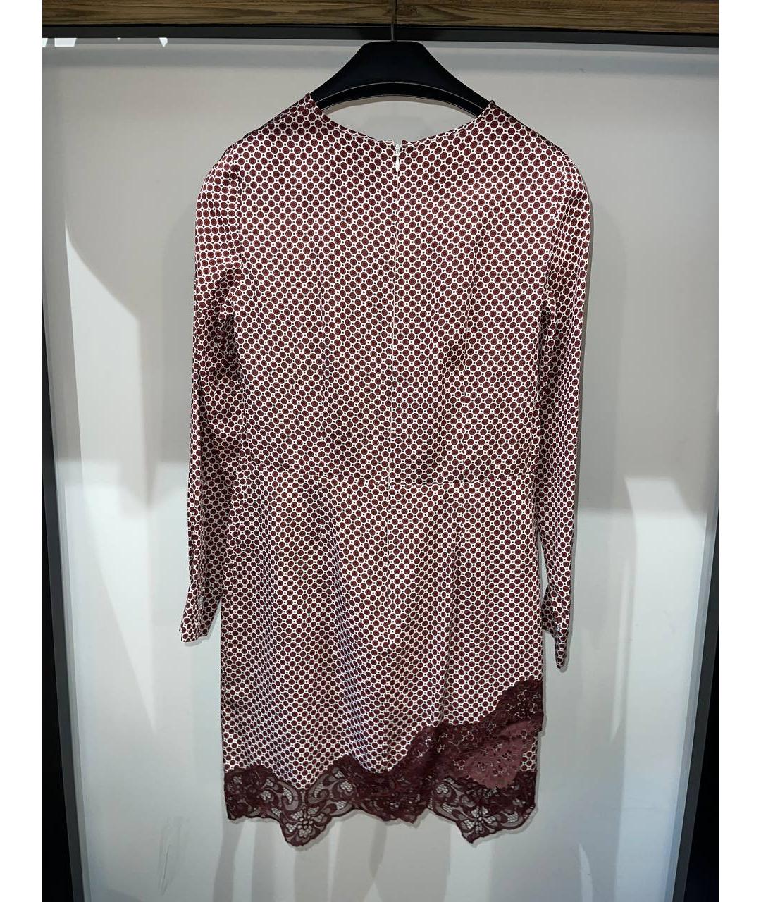 STELLA MCCARTNEY Бордовое шелковое повседневное платье, фото 7