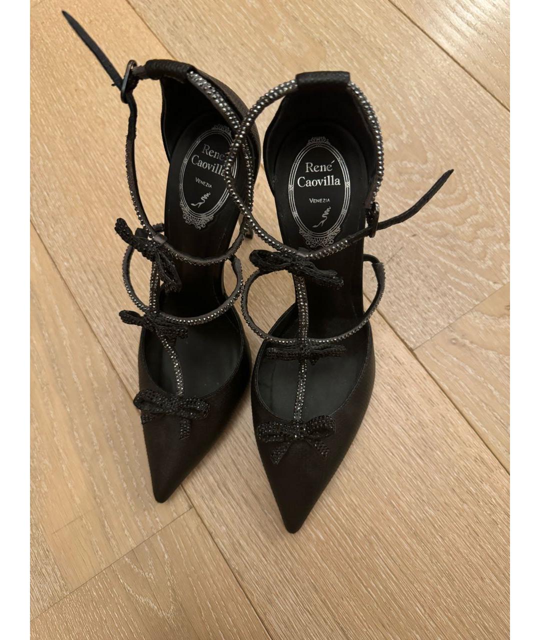 RENE CAOVILLA Черные кожаные туфли, фото 3