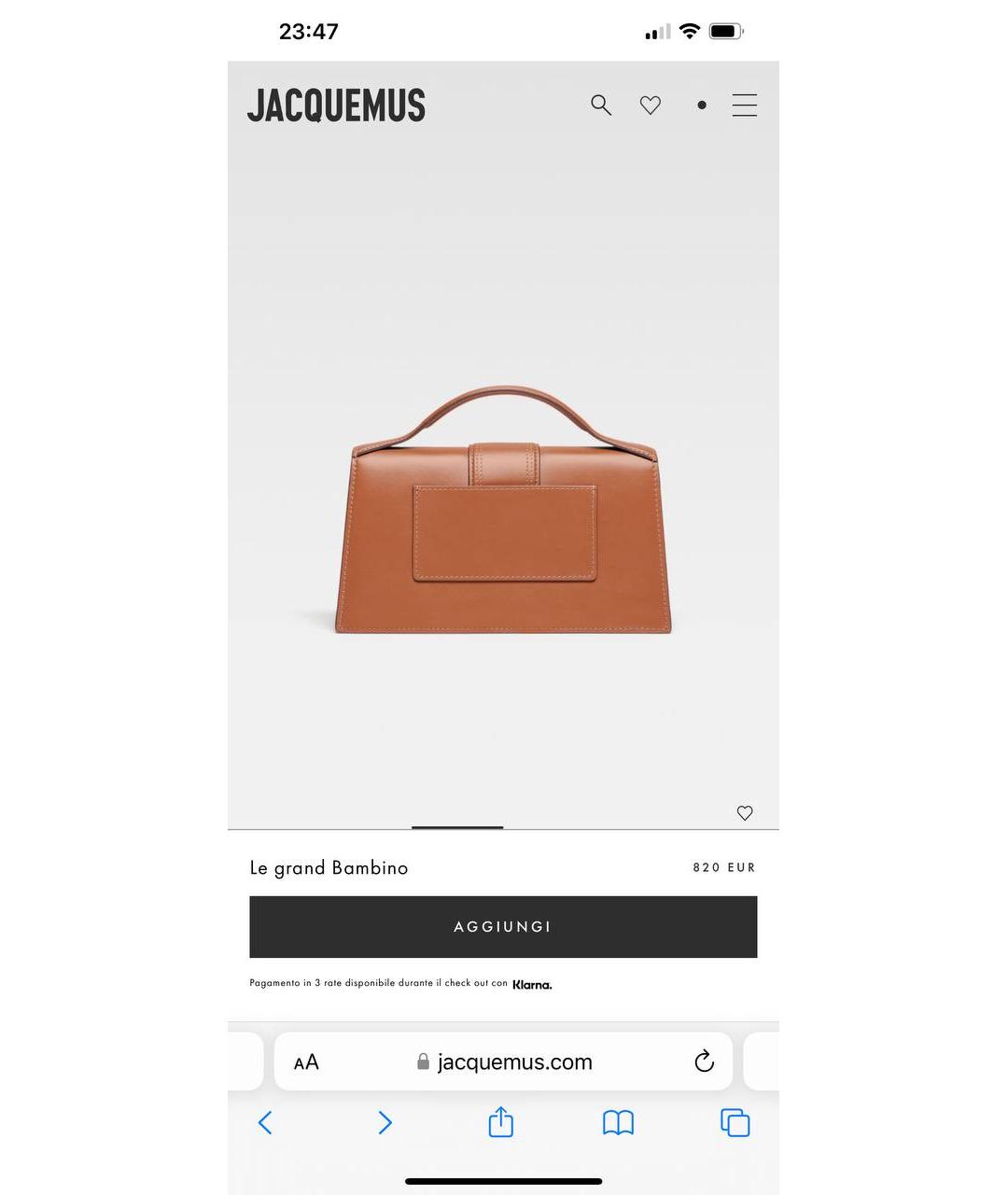 JACQUEMUS Коричневая кожаная сумка через плечо, фото 2