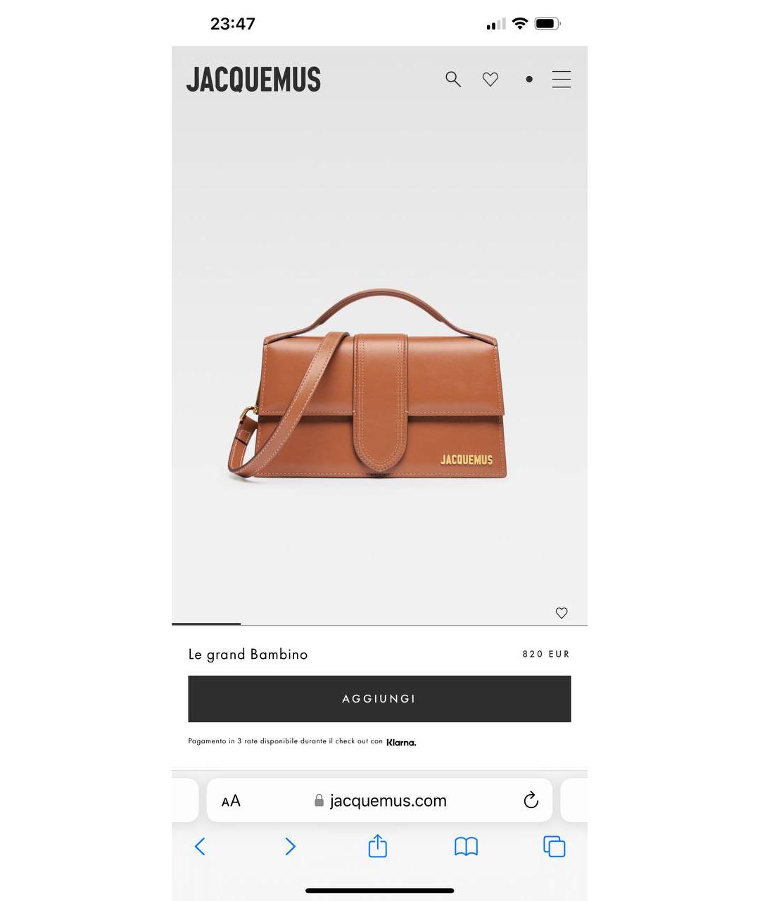 JACQUEMUS Коричневая кожаная сумка через плечо, фото 4