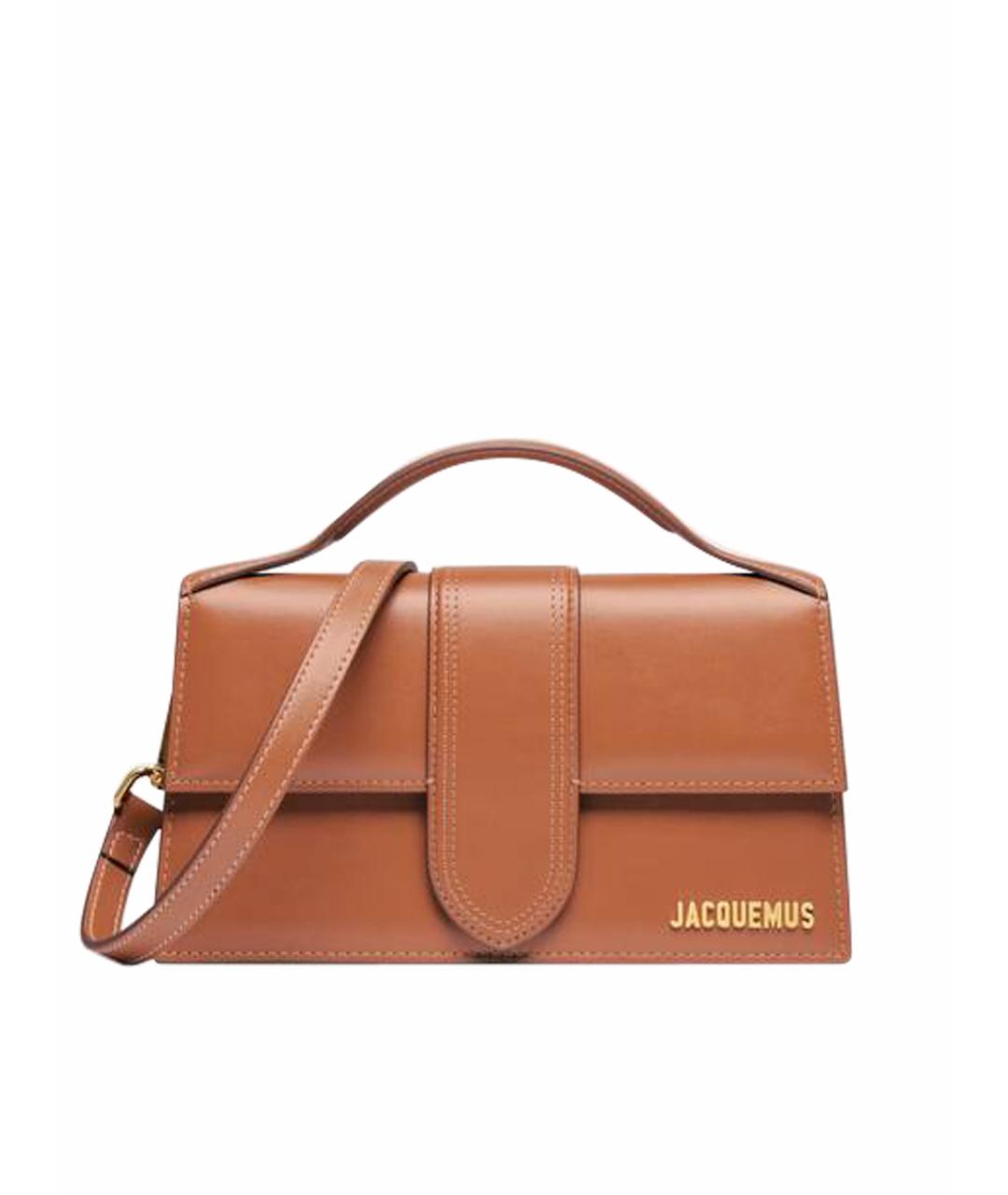 JACQUEMUS Коричневая кожаная сумка через плечо, фото 1