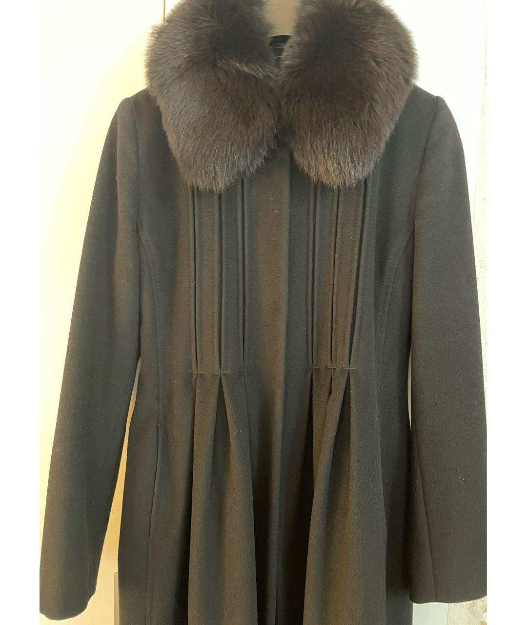 MAX MARA Черное кашемировое пальто, фото 5
