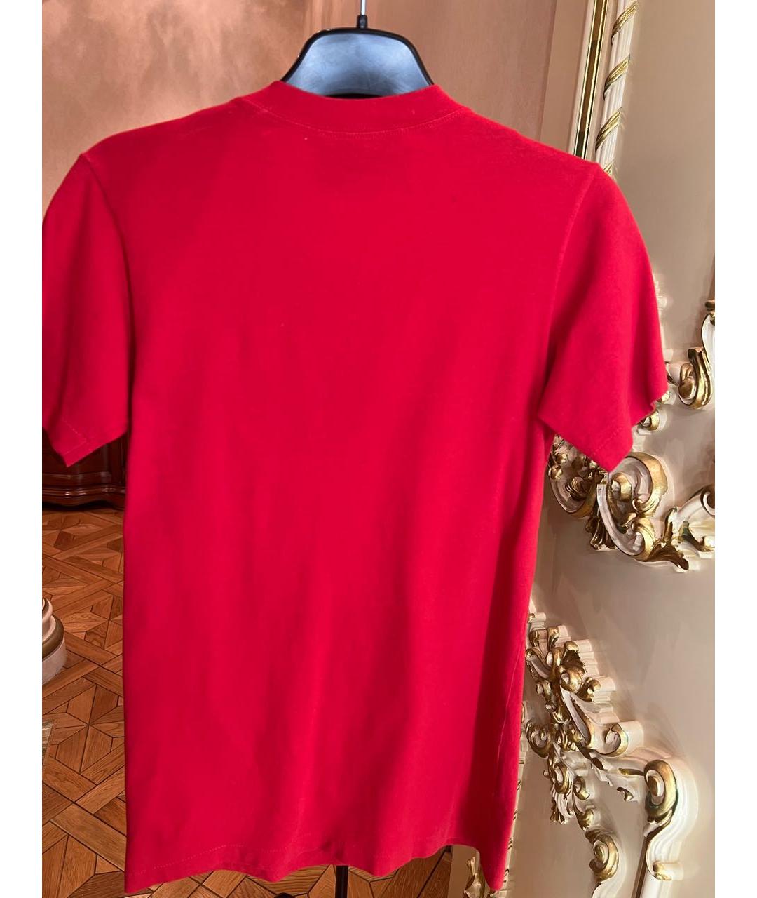 GUCCI Красная хлопковая футболка, фото 3