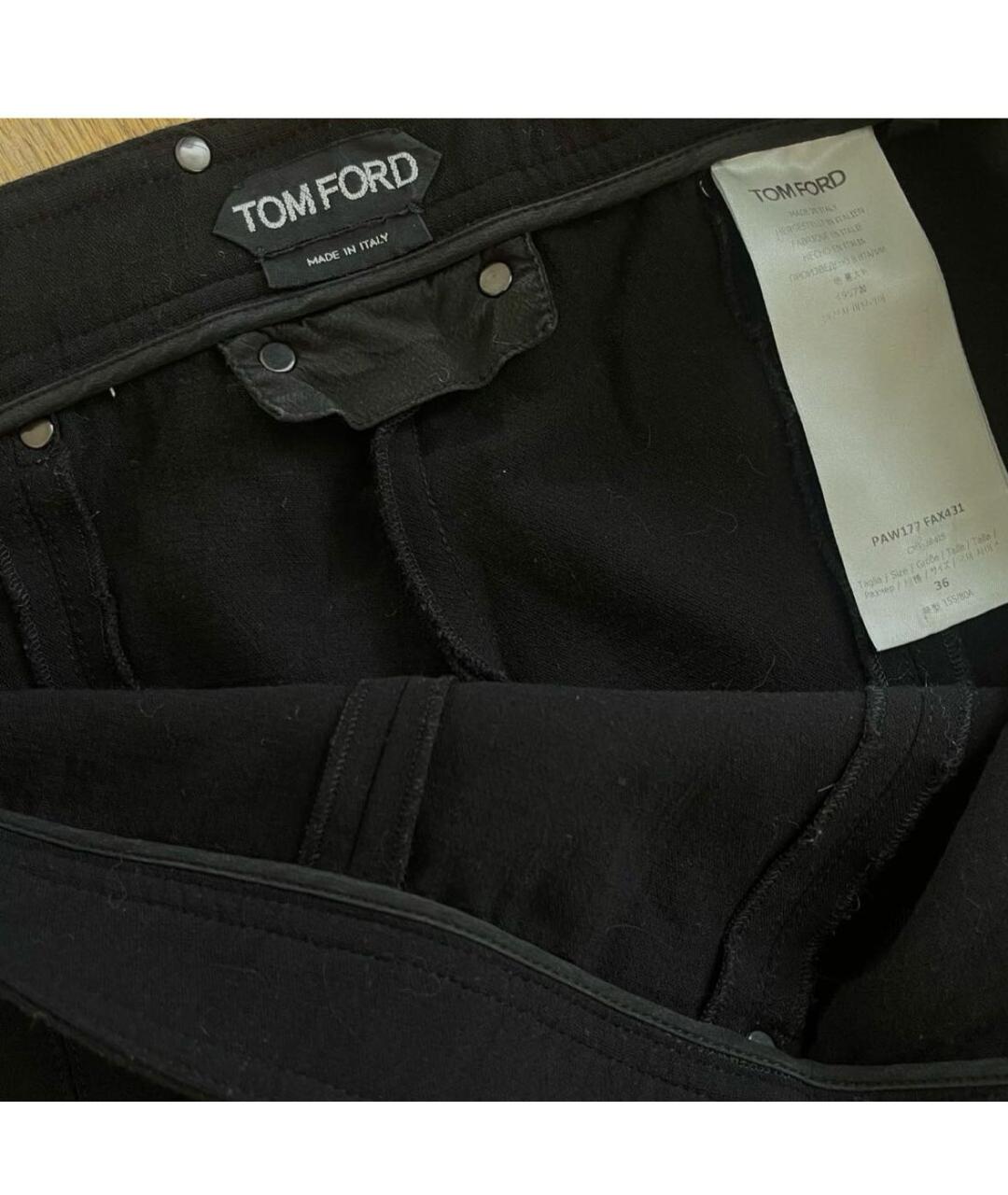 TOM FORD Темно-синие шерстяные брюки узкие, фото 5