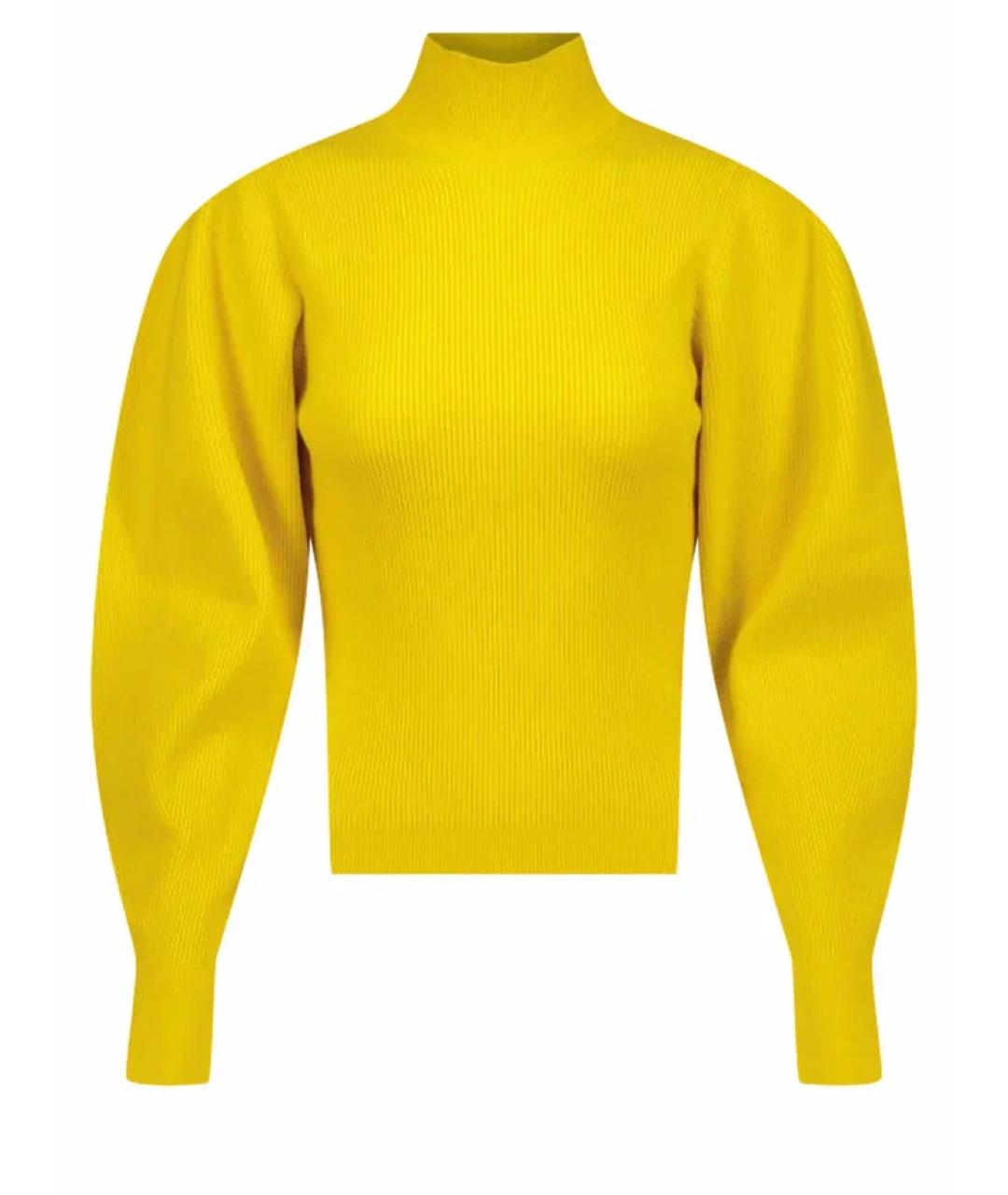 MUGLER Желтый шерстяной джемпер / свитер, фото 1