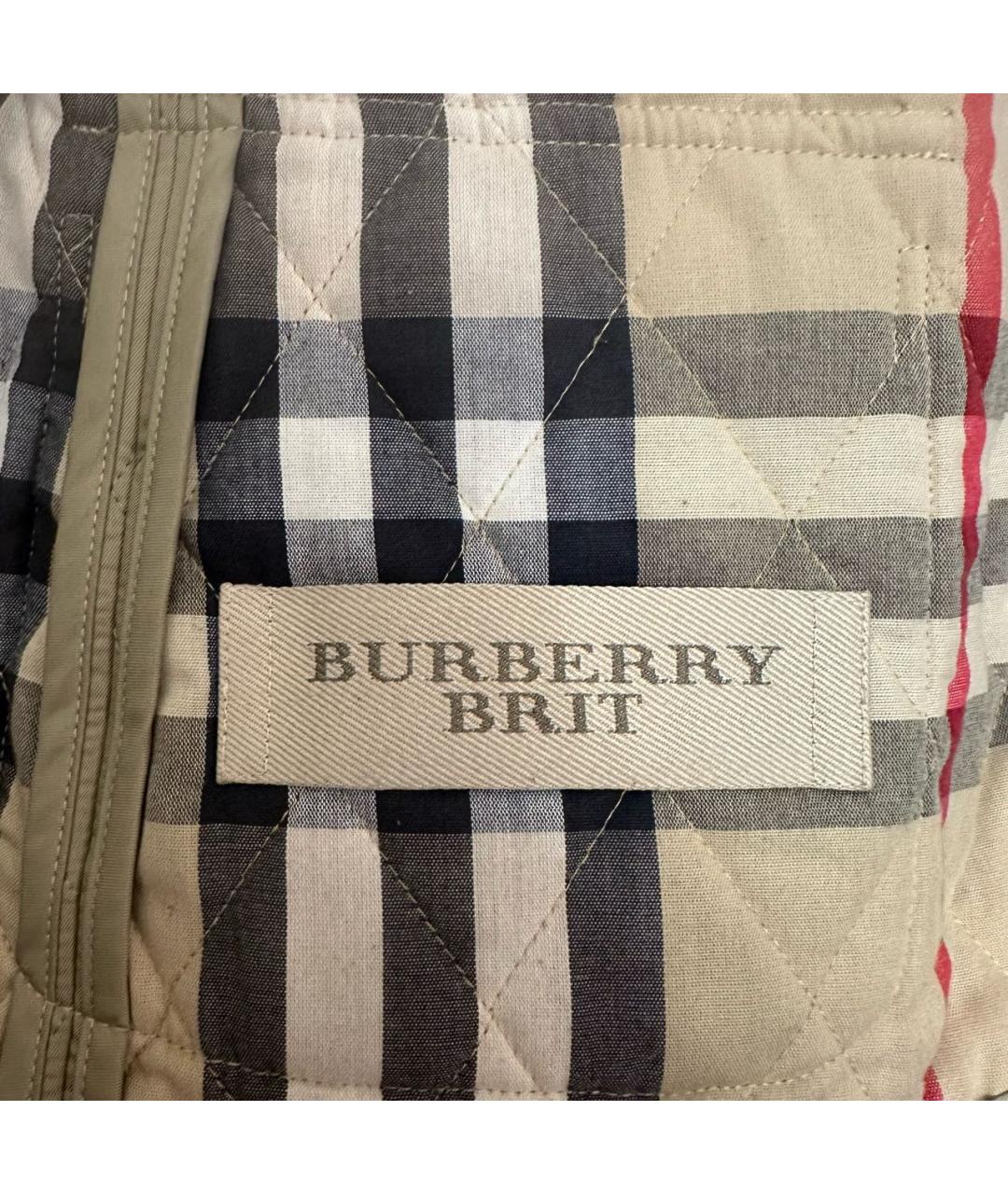 BURBERRY BRIT Бежевая хлопковая куртка, фото 5