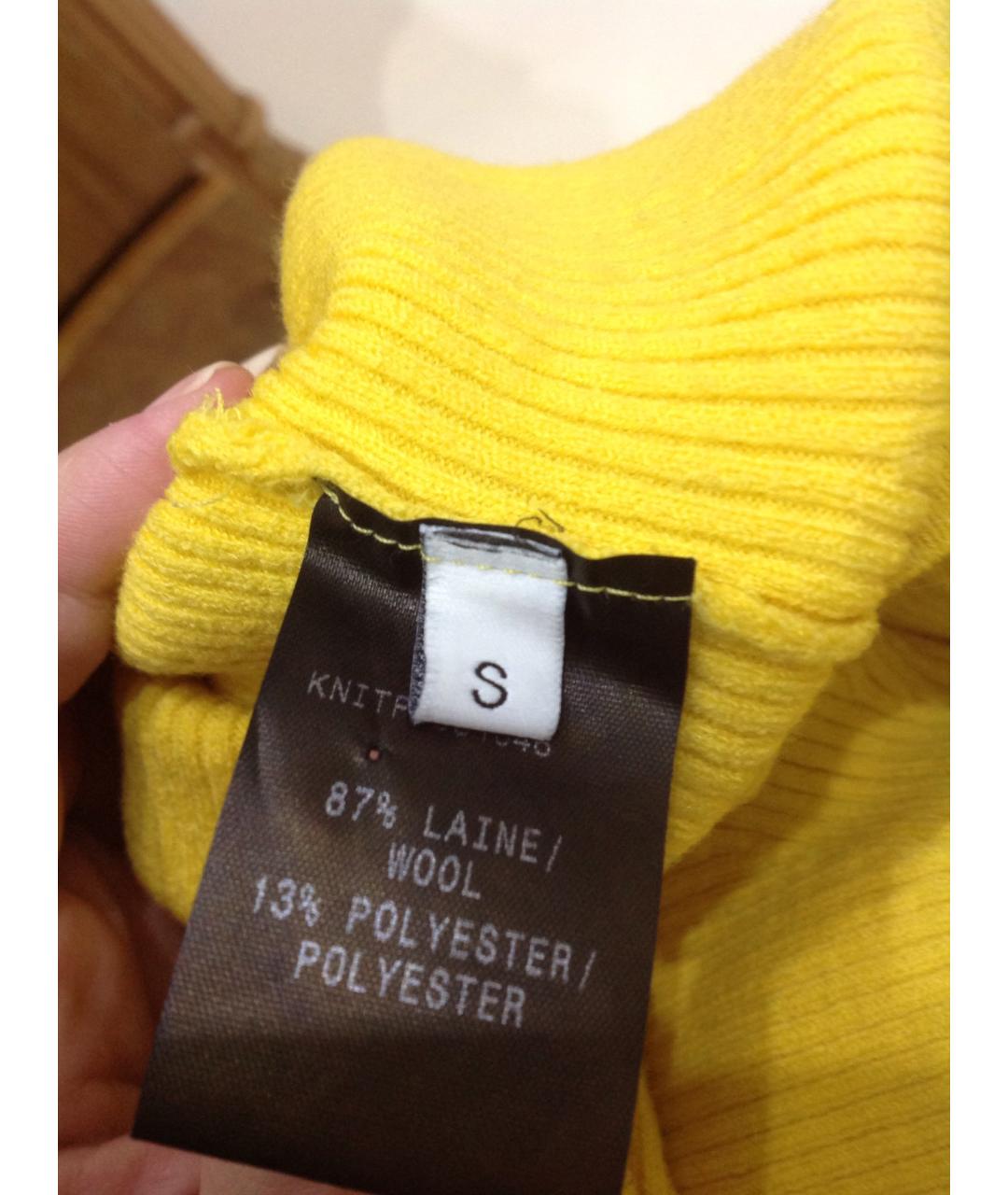 MUGLER Желтый шерстяной джемпер / свитер, фото 4