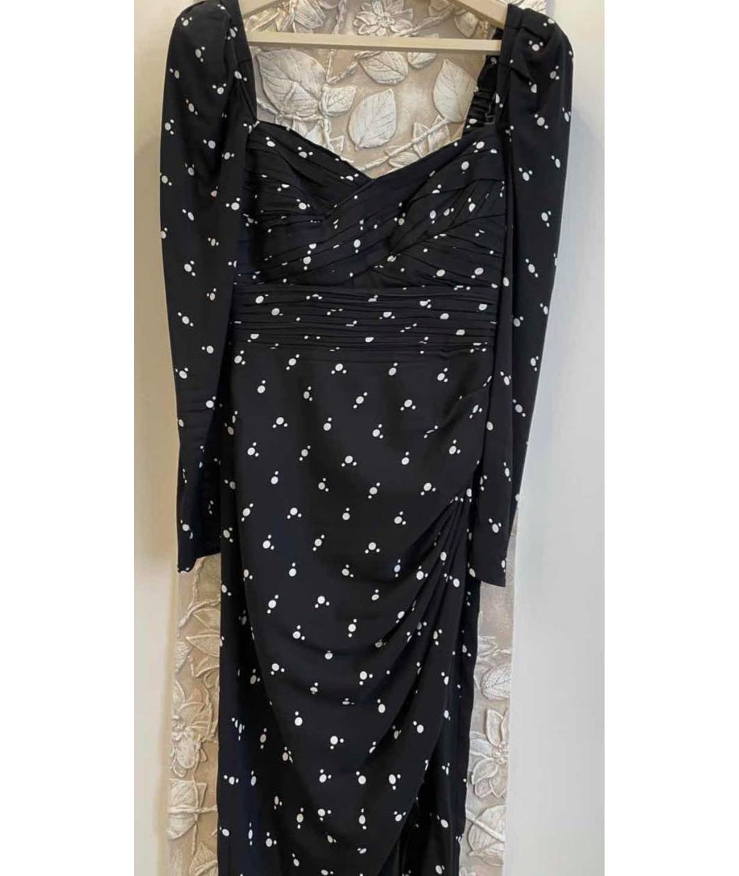 SELF-PORTRAIT Черное вискозное коктейльное платье, фото 3
