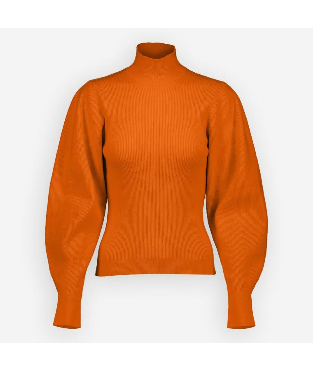 MUGLER Оранжевый шерстяной джемпер / свитер, фото 6