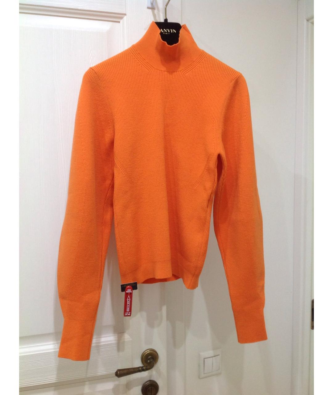 MUGLER Оранжевый шерстяной джемпер / свитер, фото 3