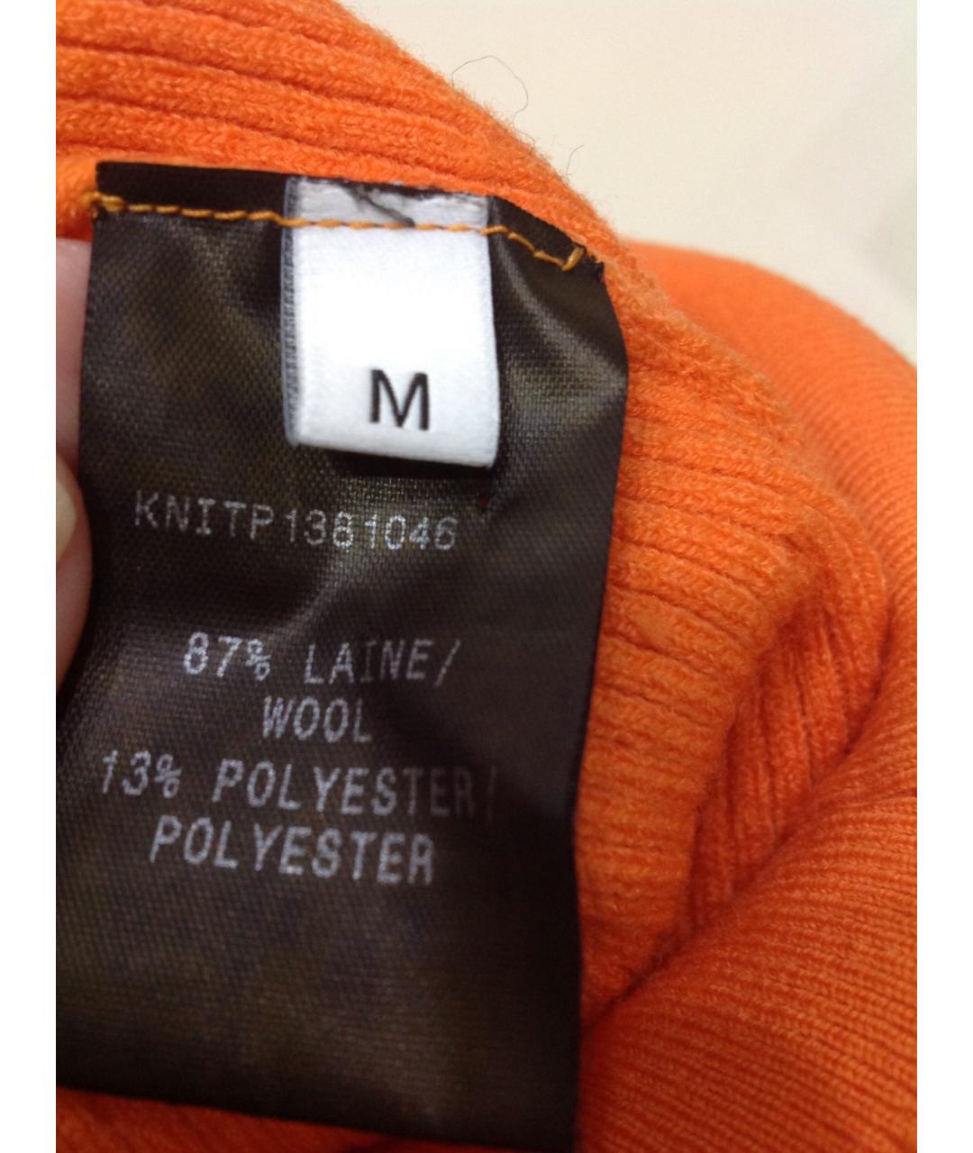 MUGLER Оранжевый шерстяной джемпер / свитер, фото 4
