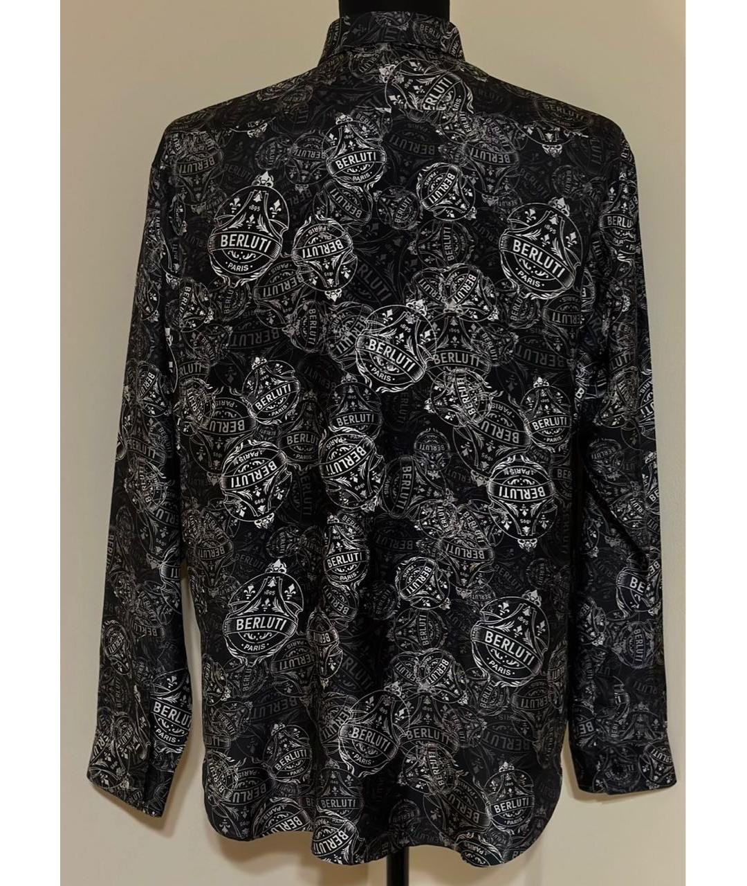 BERLUTI Черная шелковая кэжуал рубашка, фото 5