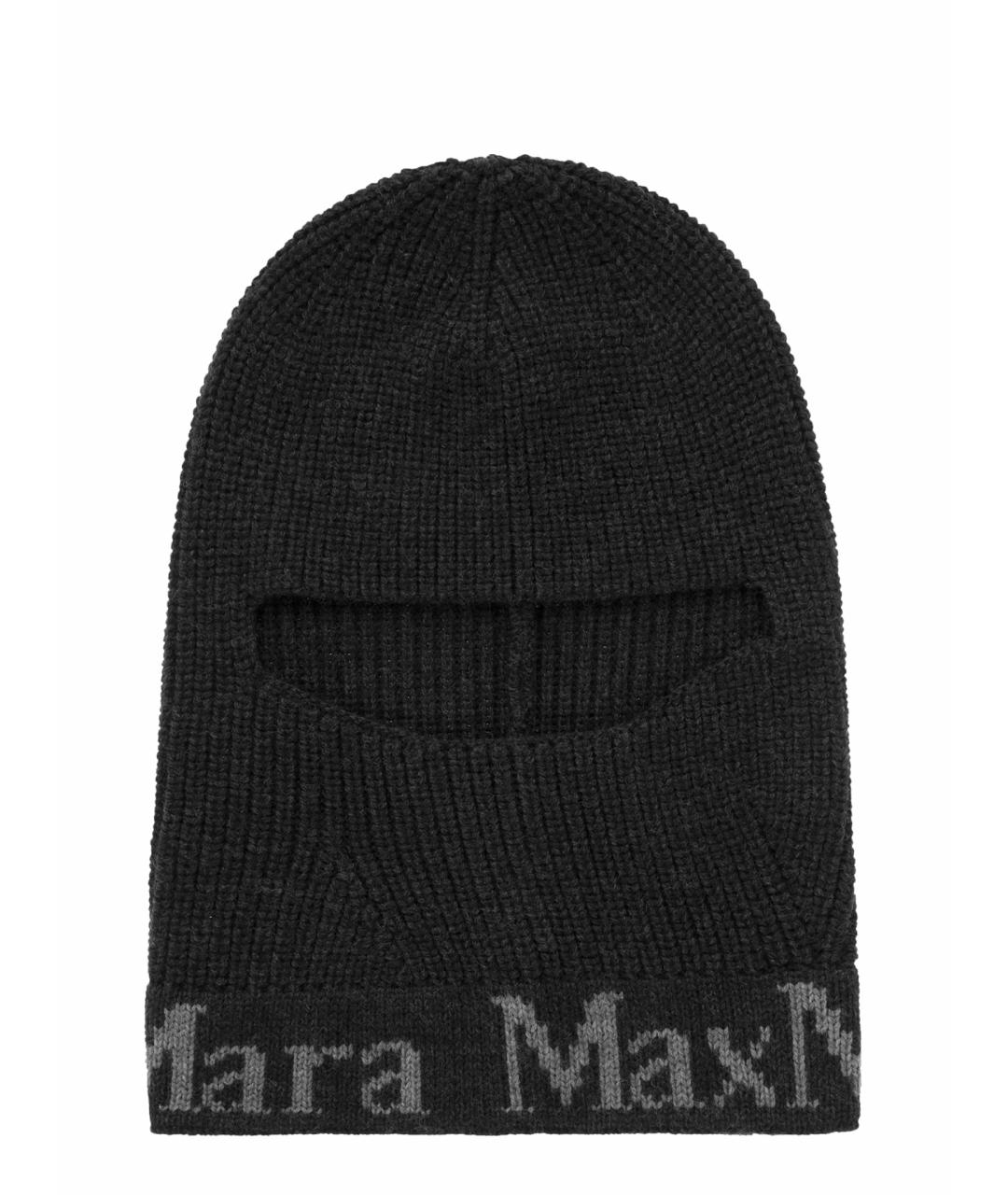 MAX MARA Черная шерстяная шапка, фото 1