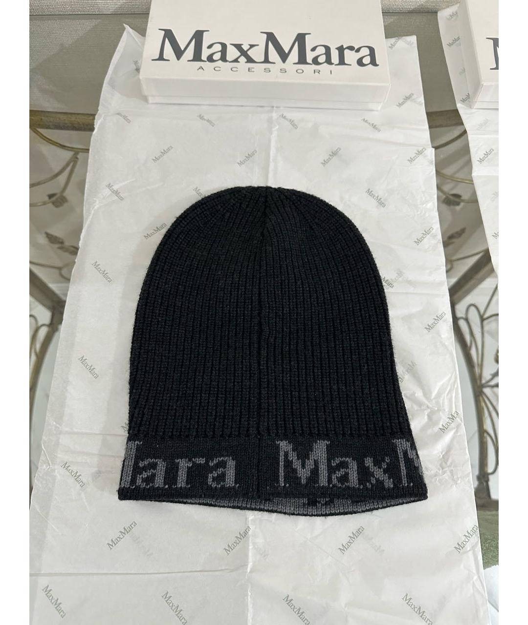 MAX MARA Черная шерстяная шапка, фото 5