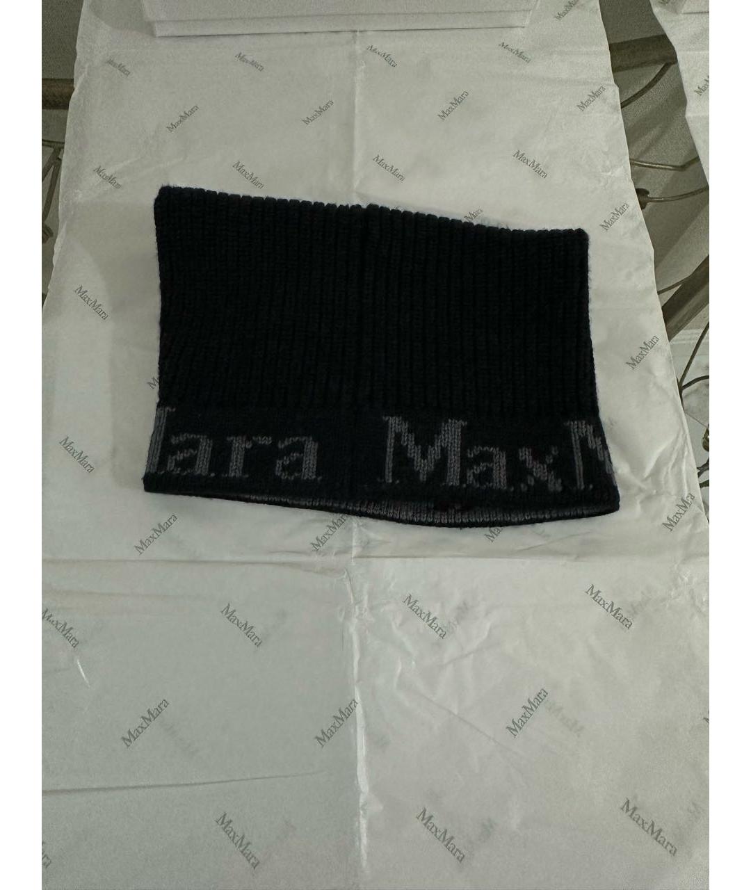 MAX MARA Черная шерстяная шапка, фото 3