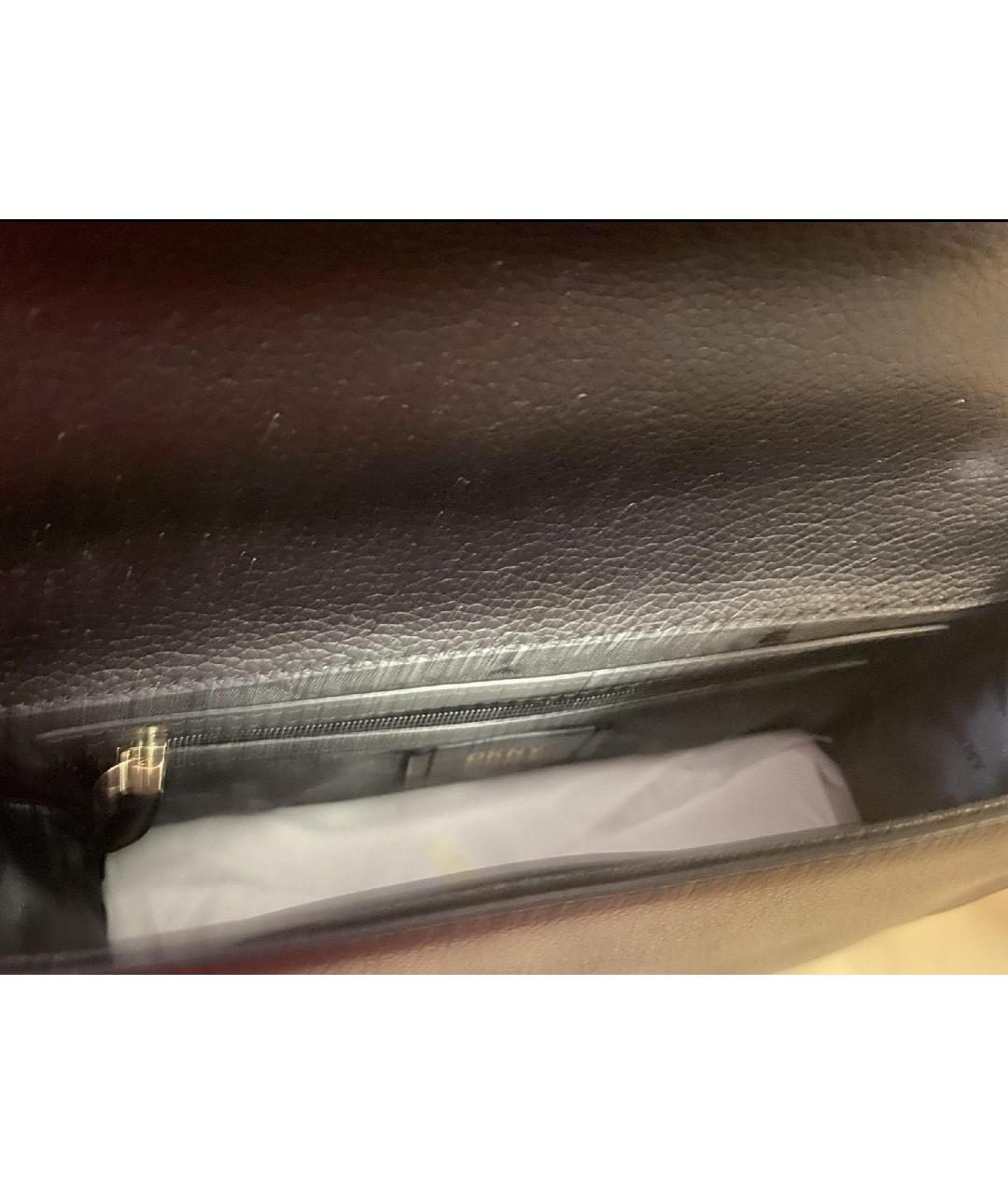 DKNY Черная кожаная сумка через плечо, фото 4