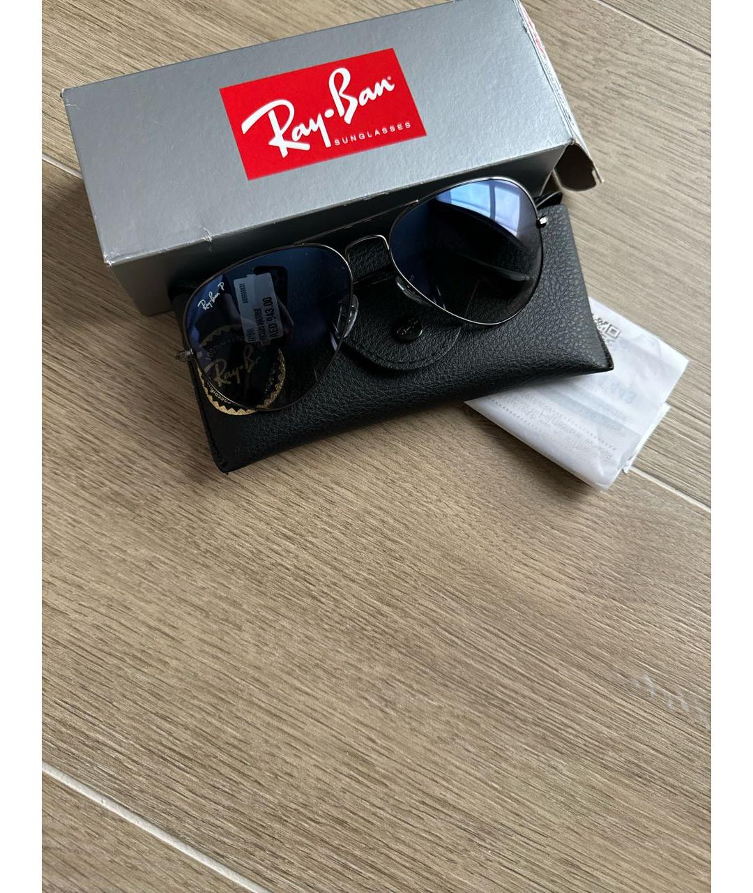 RAY BAN Темно-синие пластиковые солнцезащитные очки, фото 2