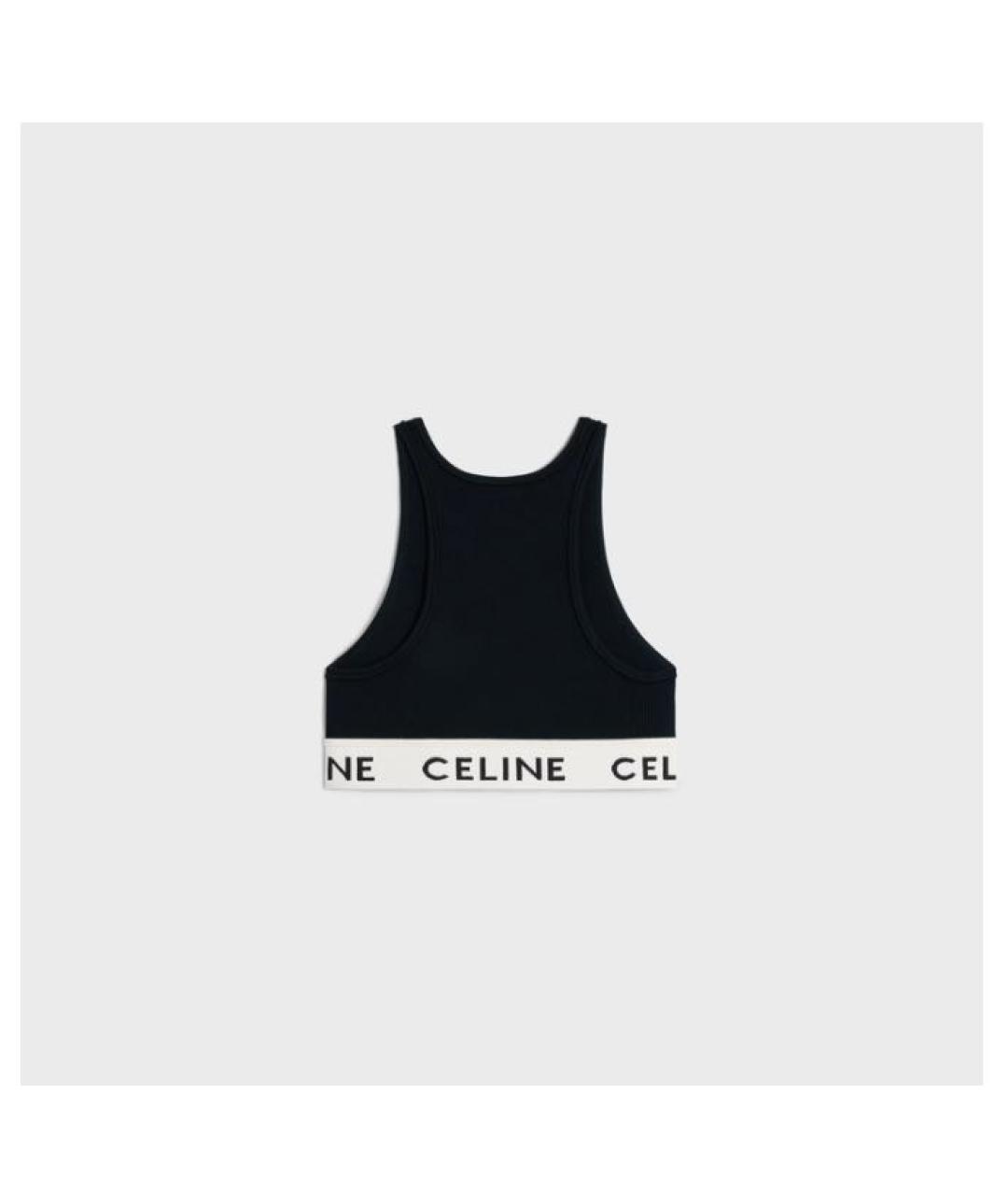 CELINE Черная майка, фото 3