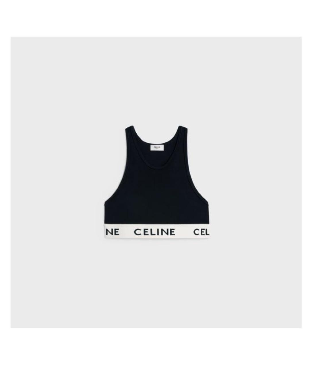 CELINE Черная майка, фото 1