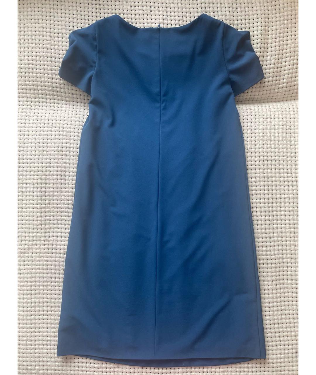 BOUTIQUE MOSCHINO Синее синтетическое платье, фото 2