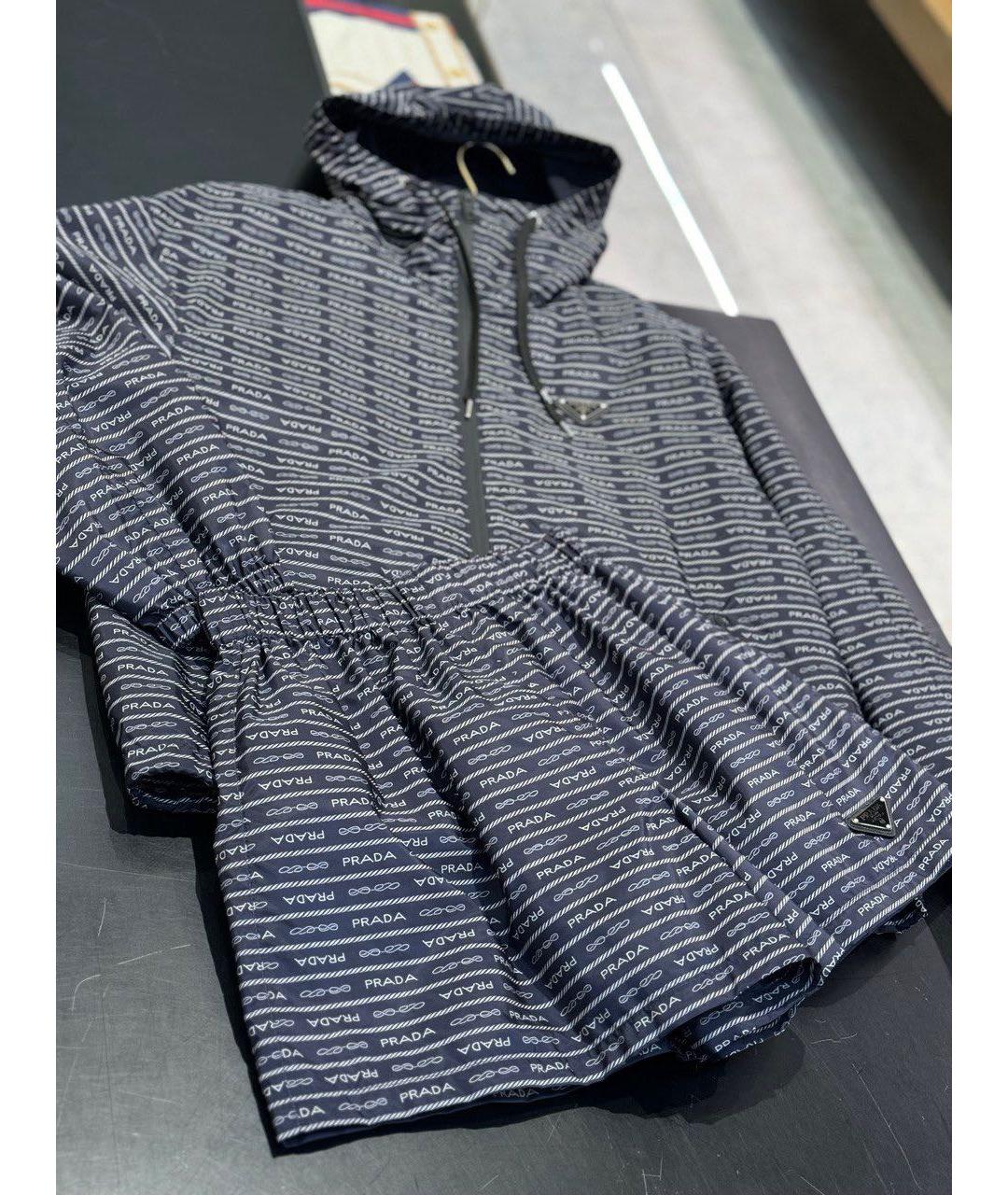 PRADA Темно-синие полиамидовые шорты, фото 5
