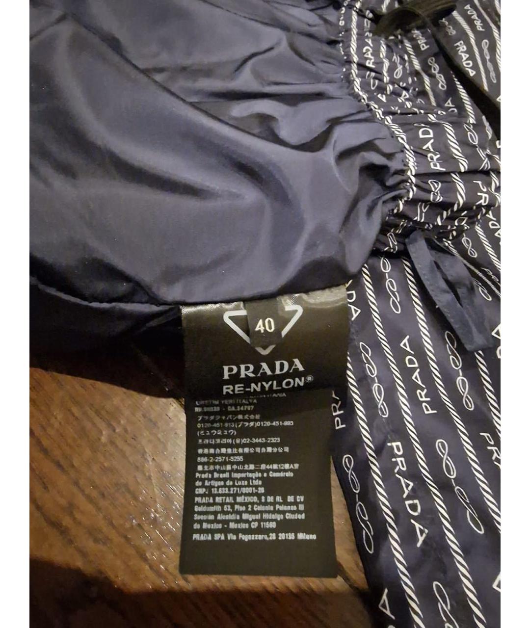 PRADA Темно-синие полиамидовые шорты, фото 3