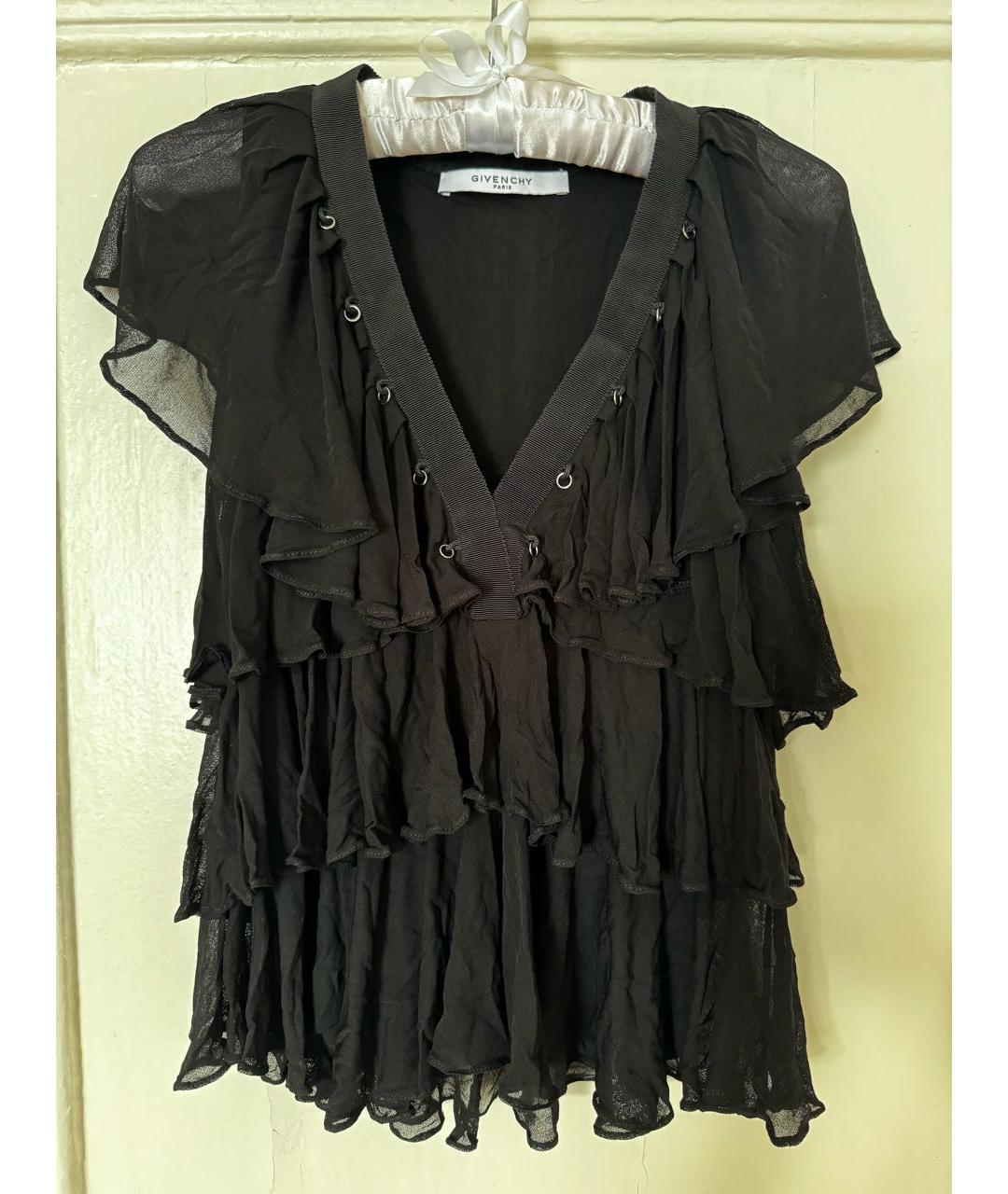 GIVENCHY Черная вискозная блузы, фото 6