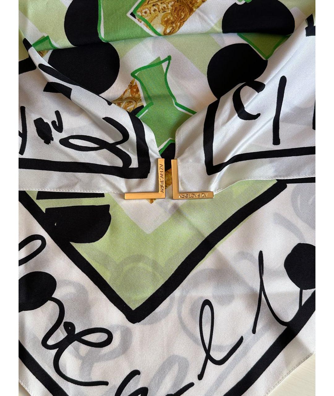 AZ FACTORY Зеленый шелковый платок, фото 3