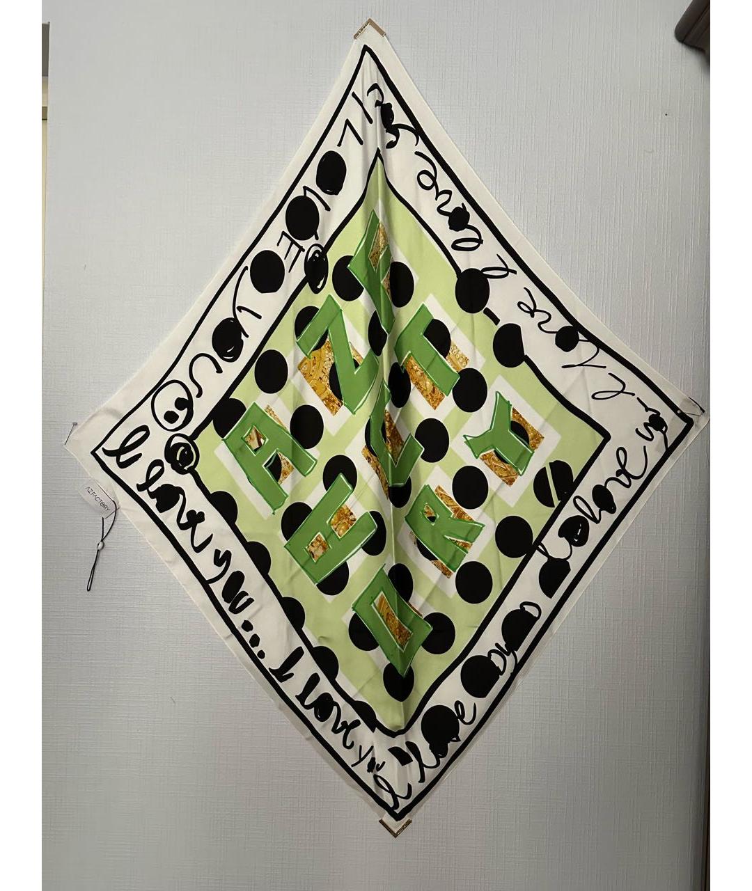AZ FACTORY Зеленый шелковый платок, фото 9