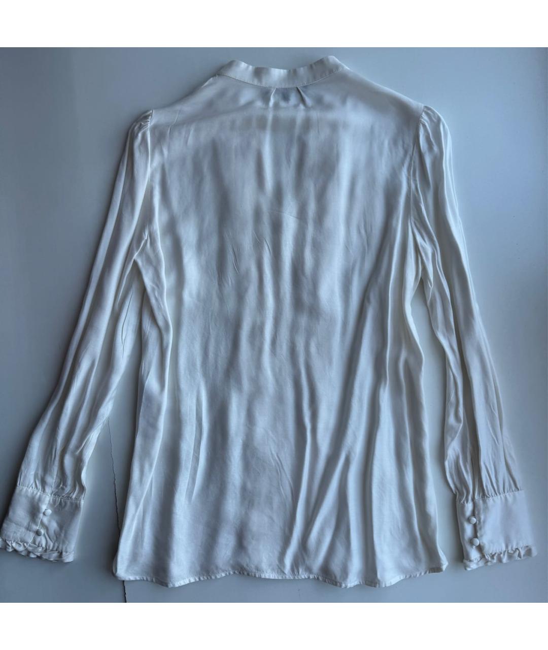 MAJE Белая шелковая блузы, фото 2